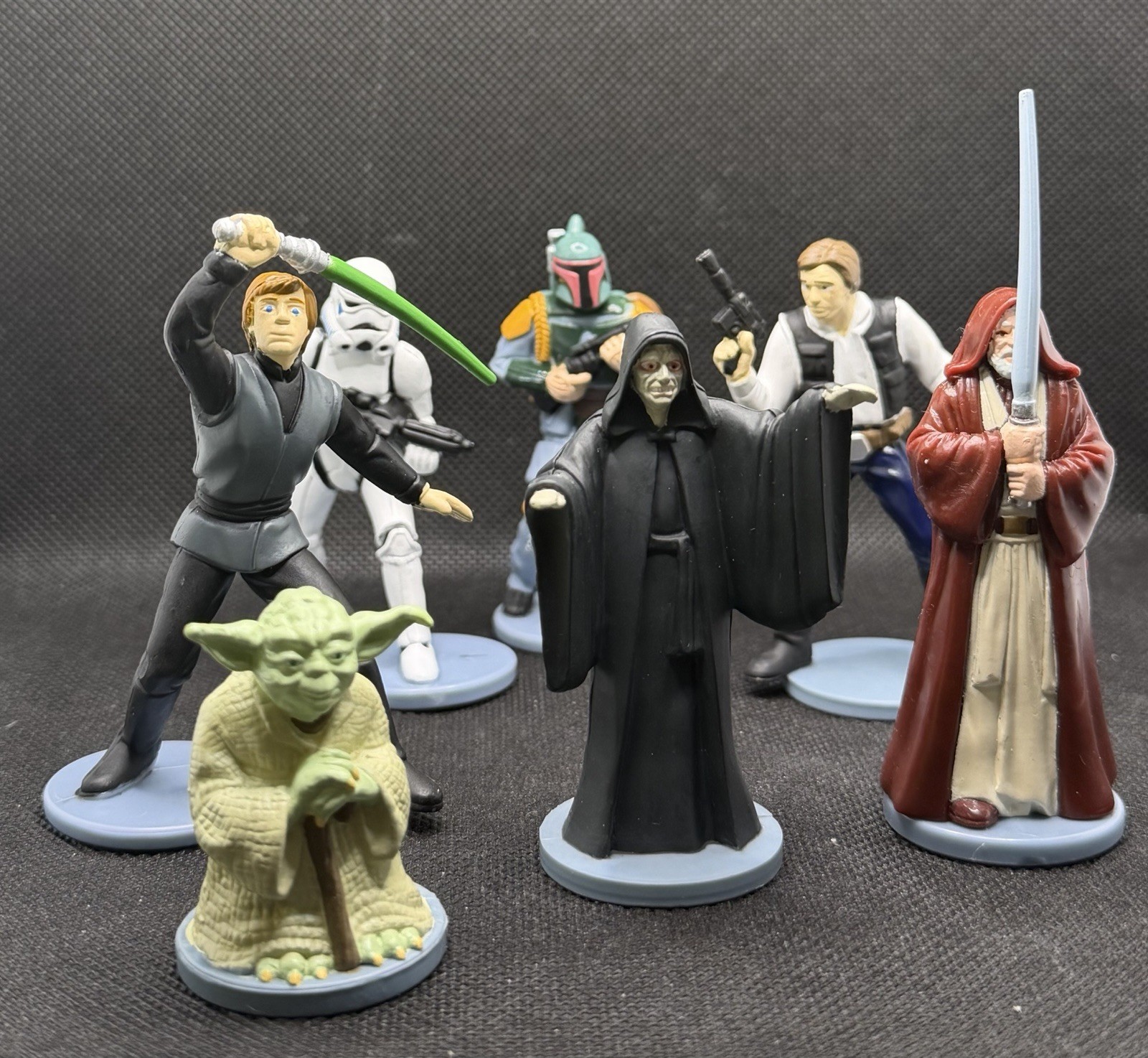 Vintage 1997-98 Star Wars Applause Figures Keychains Lot Boba Fett Vader 10pc
