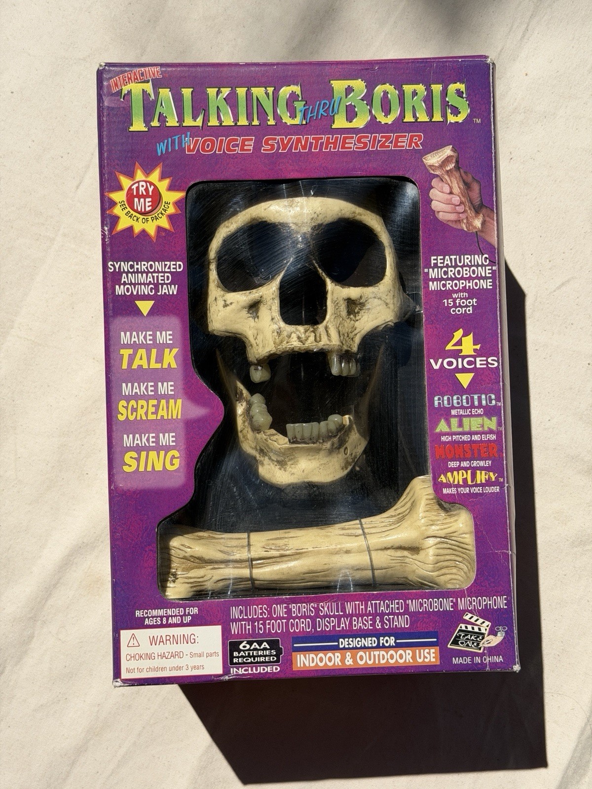 Vintage 1998 Talking Thru Boris Interactive Skull Animatronic Prop Voice NIB Vintage 1998 Talking Thru Boris Interactive Skull Animatronic Prop Voice NIB