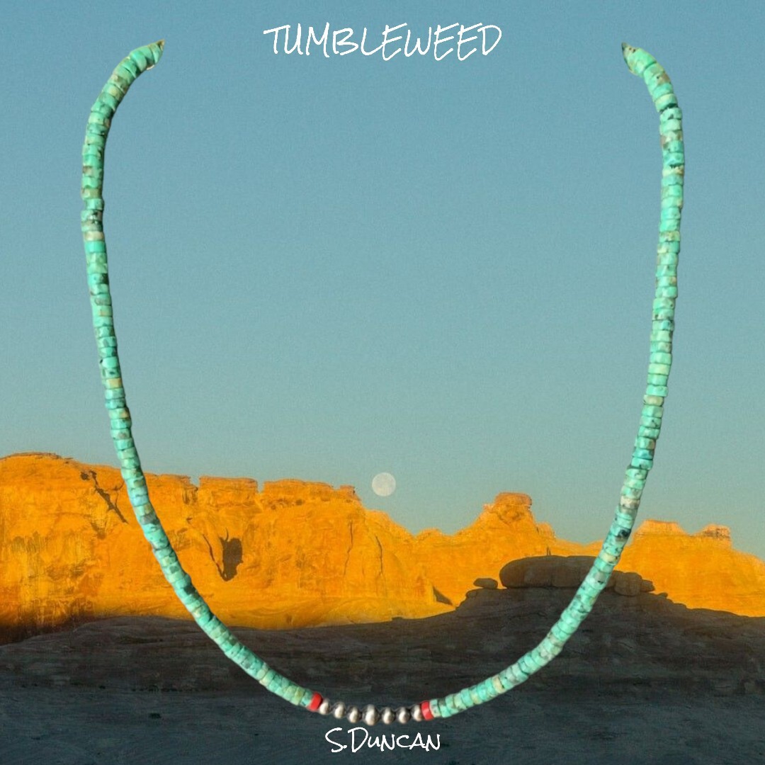 Native American Turquoise & Navajo Pearl Necklace Native American Turquoise & Navajo Pearl Necklace