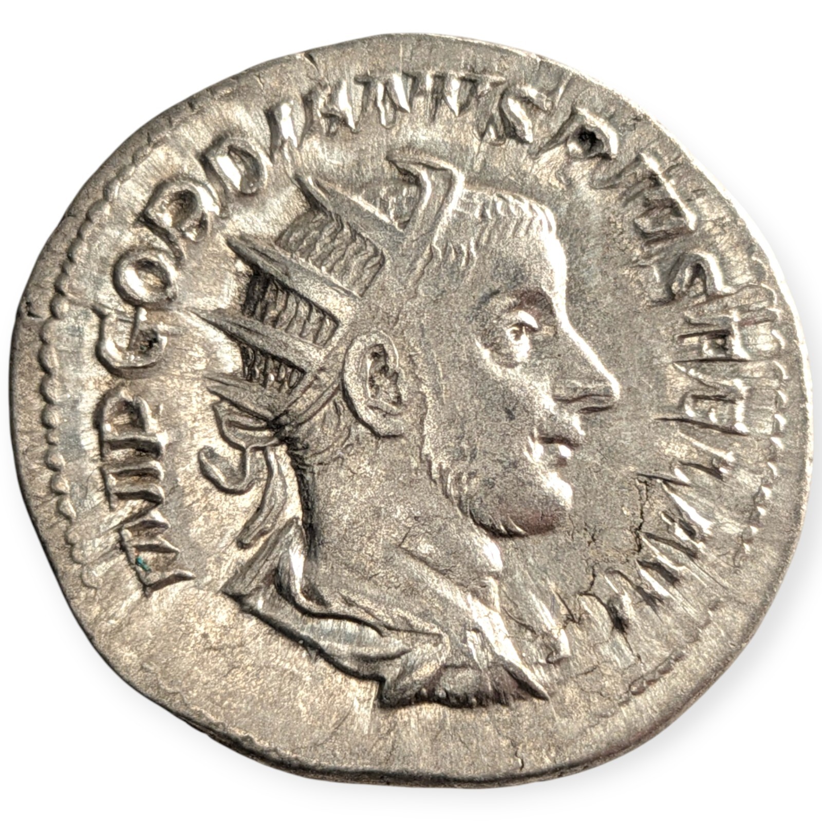243-4 AD Gordian III Antoninianus Mars Propvg Roman Empire Silver Ancient 16S