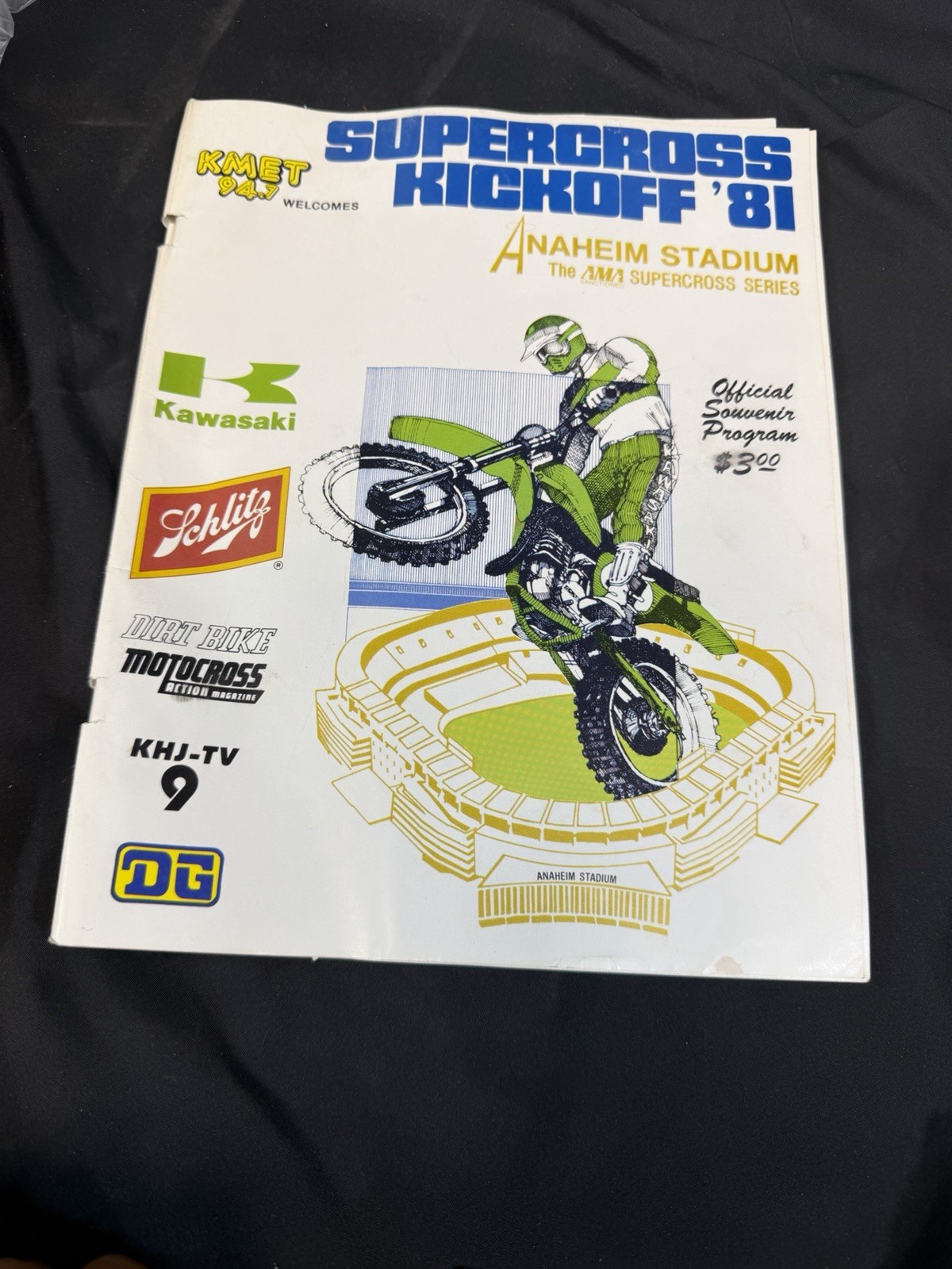 Vintage 1981 Supercross Kickoff Anaheim Stadium Official Souvenir Program