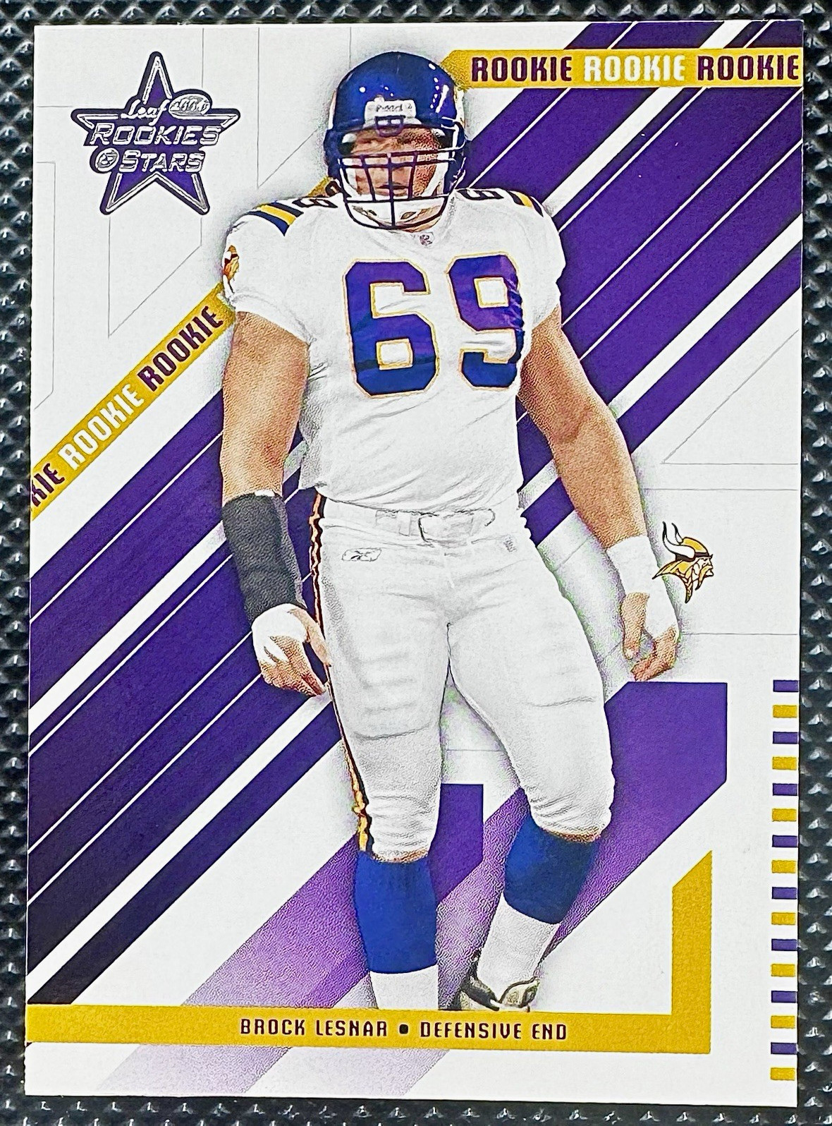 2004 Leaf Rookies & Stars Brock Lesnar Rookie Card #155 Minnesota Vikings NFL 2004 Leaf Rookies & Stars Brock Lesnar Rookie Card #155 Minnesota Vikings NFL