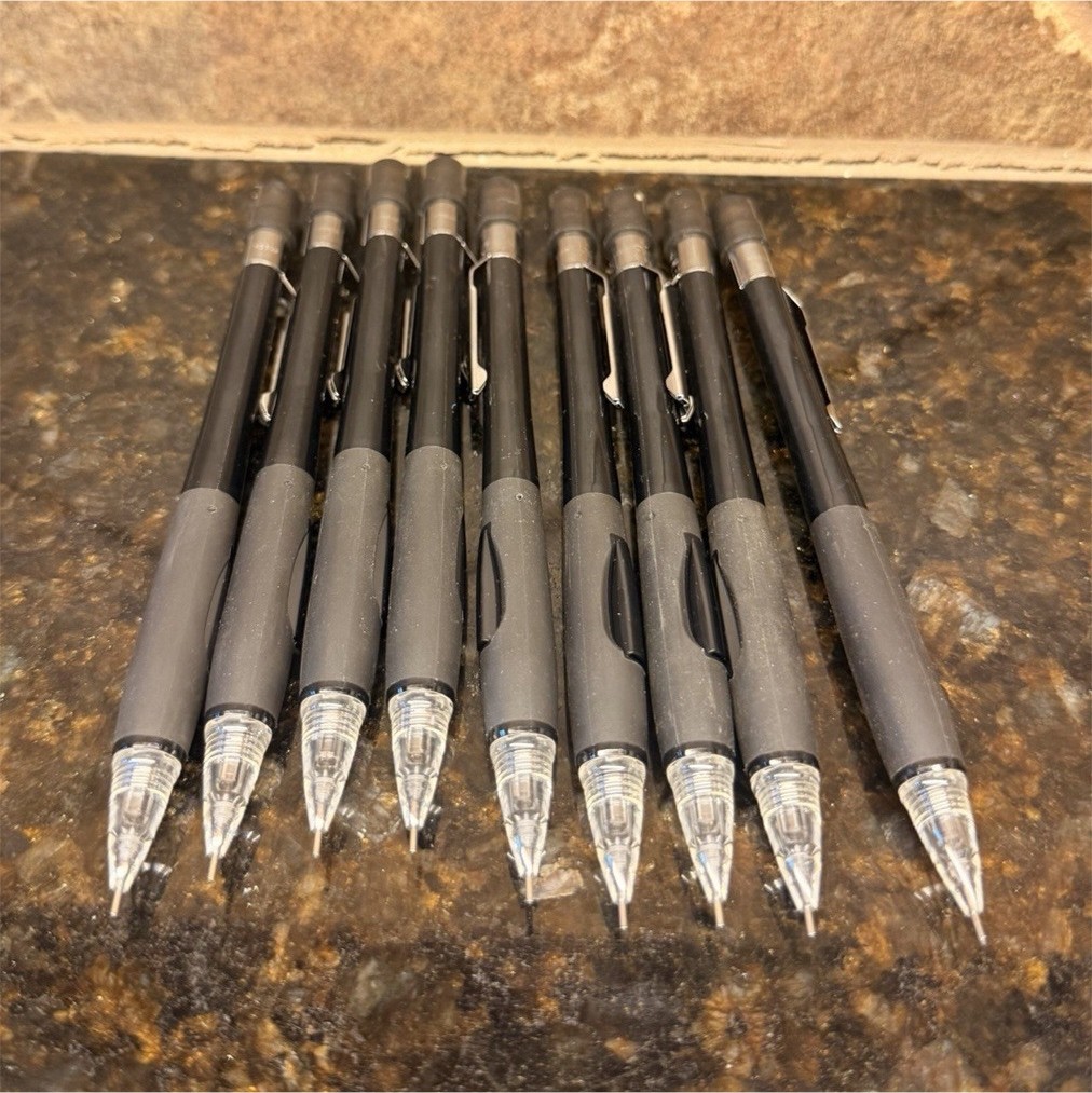 Lot of 9 Vintage Pentel PD345 Quicker Clicker 0.5mm Mechanical Pencils Japan