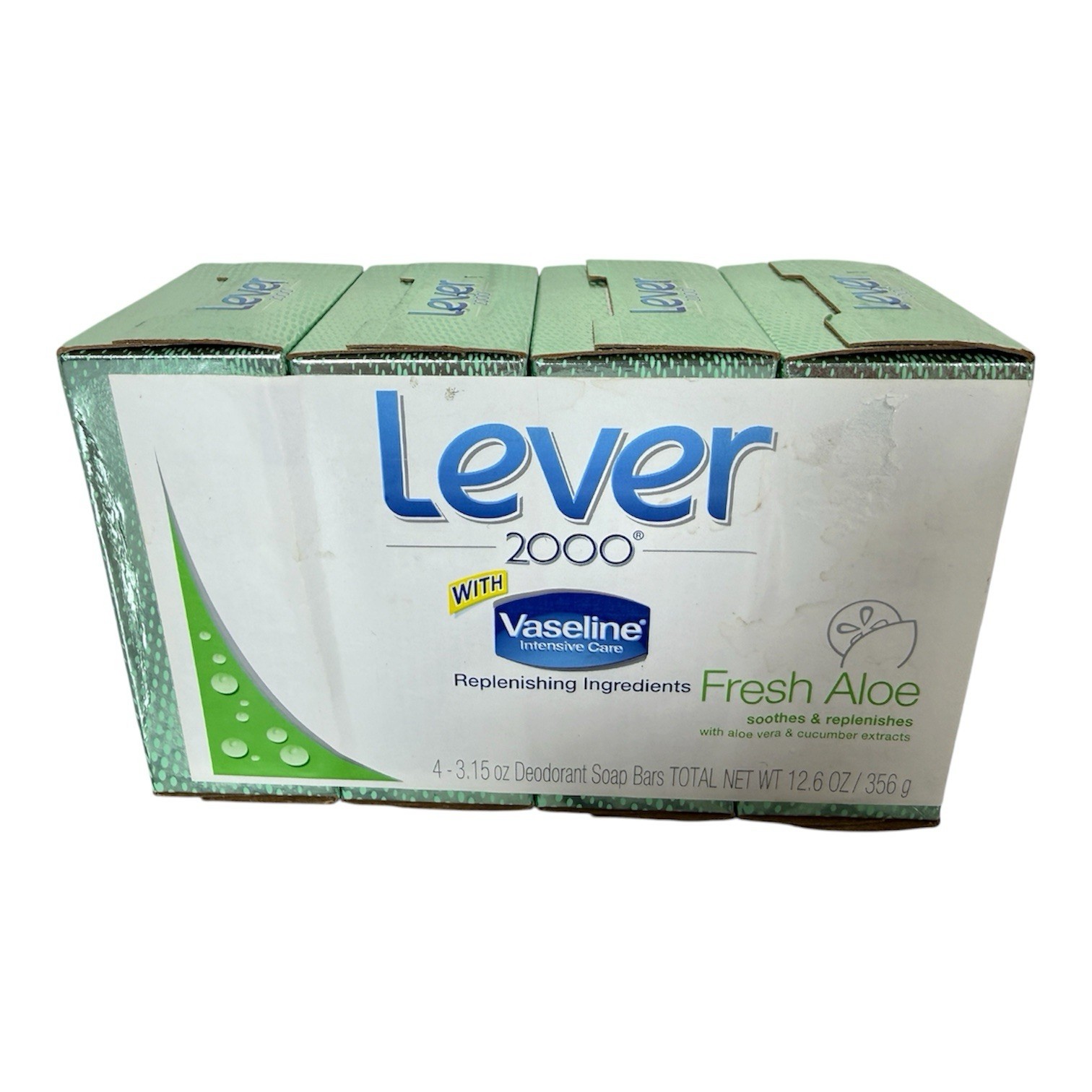 Lever 2000 Fresh Aloe & Cucumber Bar Soap 3.15oz X 4 Bars Old Formula NOS 2011 Lever 2000 Fresh Aloe & Cucumber Bar Soap 3.15oz X 4 Bars Old Formula NOS 2011