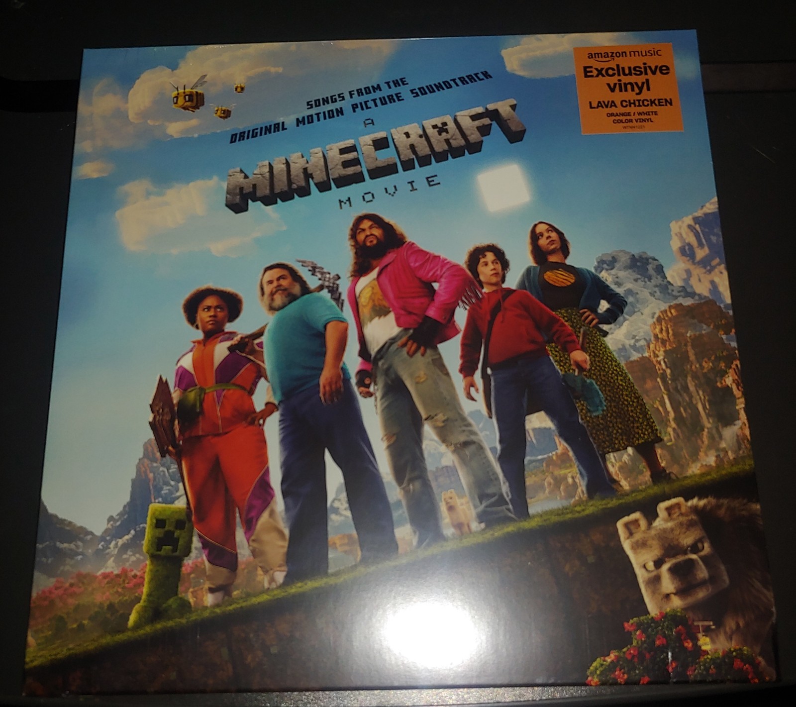 A Minecraft Movie Lava Chicken Orange & White Vinyl LP Jack Black NEW Sealed