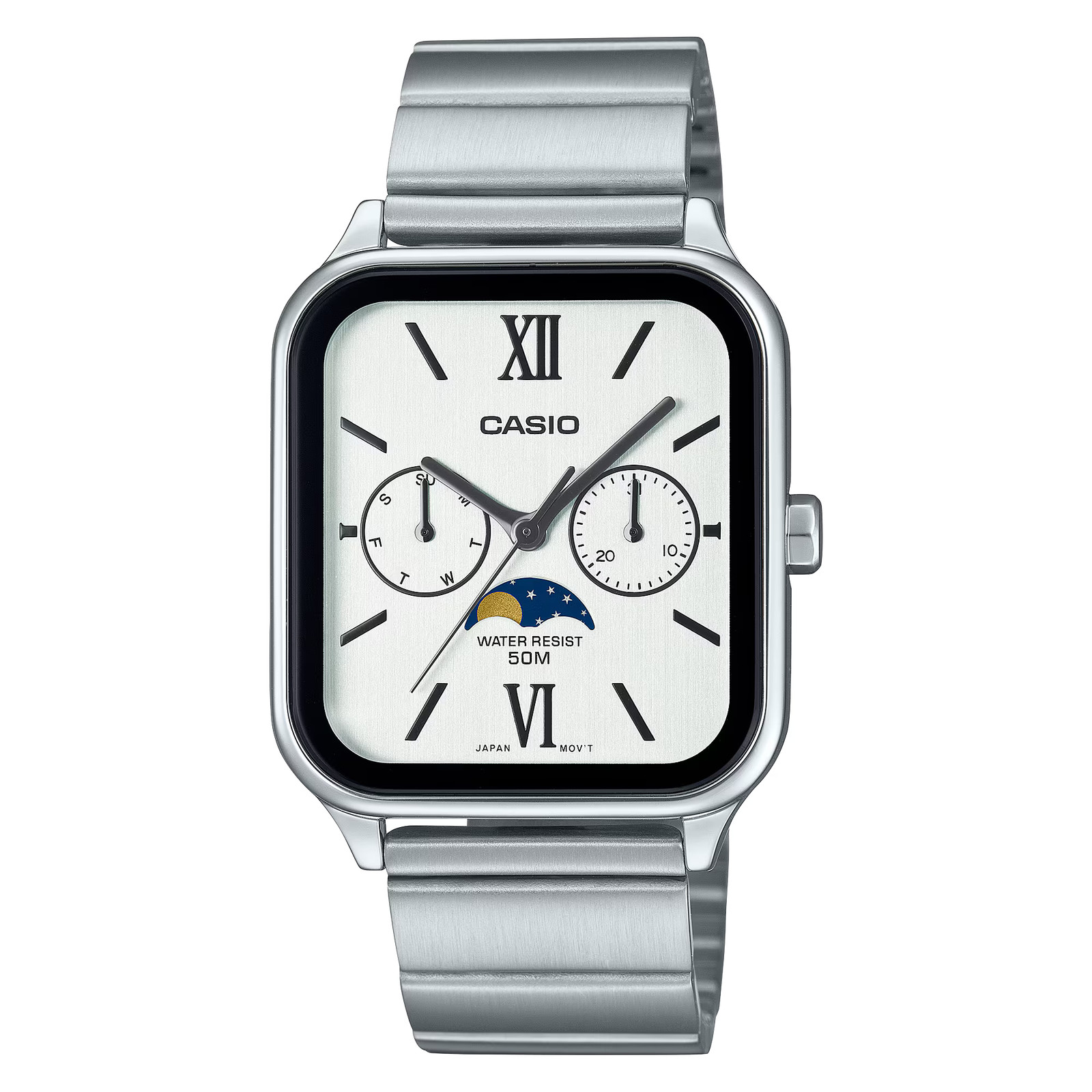 CASIO MTP-M305D-7A2V MOONPHASE QUARTZ ANALOG WHITE DIAL WATCH CASIO MTP-M305D-7A2V MOONPHASE QUARTZ ANALOG WHITE DIAL WATCH