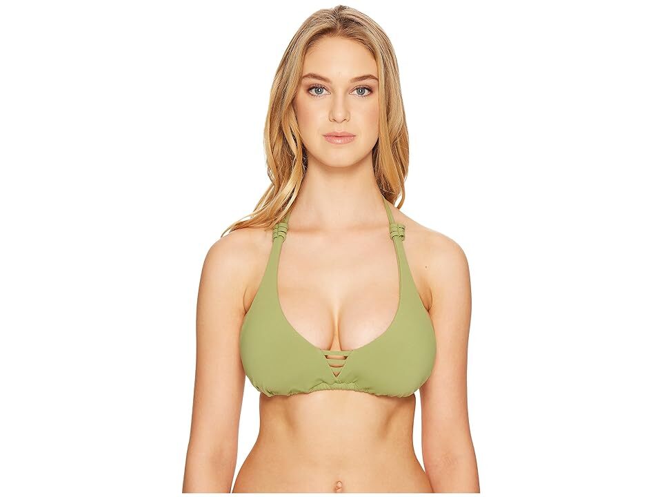 NWT Seafolly Active D-Cup Tri Bra (Moss) Women\'s Swimwear Size US 8