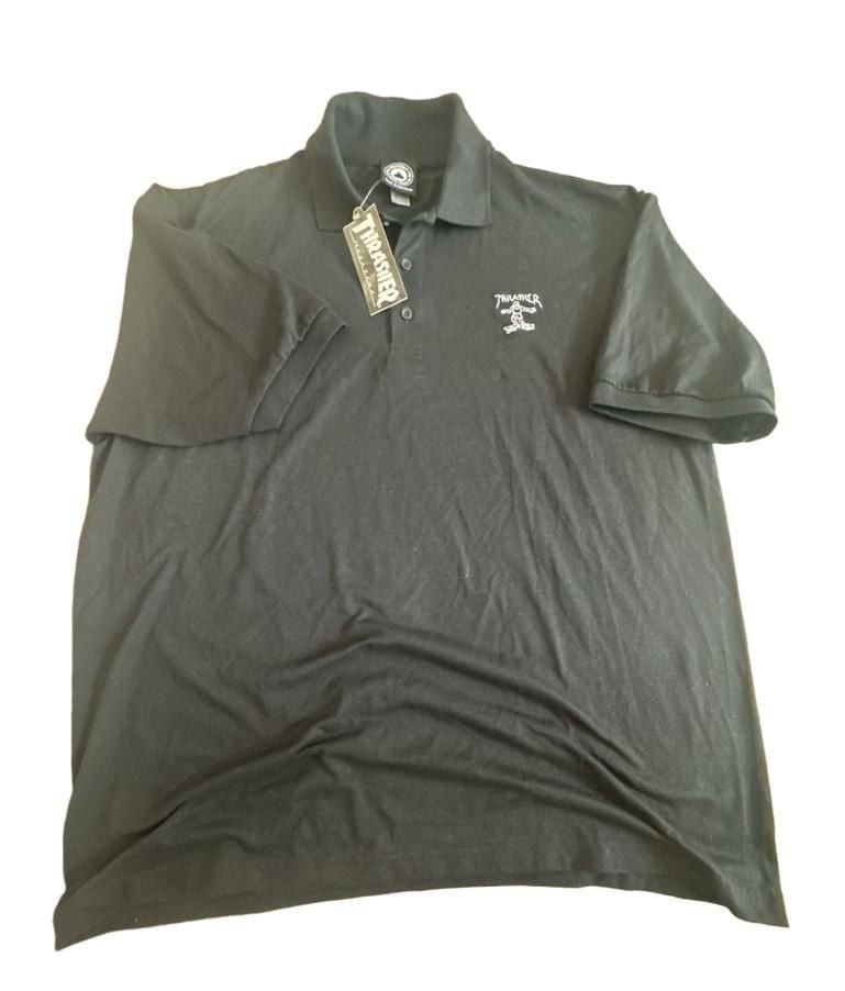 Brand New Thrasher Little Gonz Black Polo Shirt XL NWT