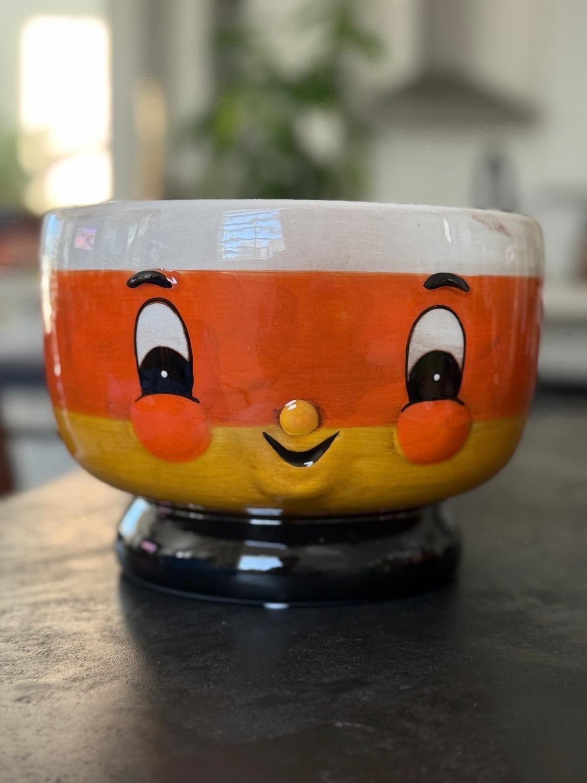 Johanna Parker Large Candy Corn Bowl Halloween Decor Collectible 8 Inch Johanna Parker Large Candy Corn Bowl Halloween Decor Collectible 8 Inch