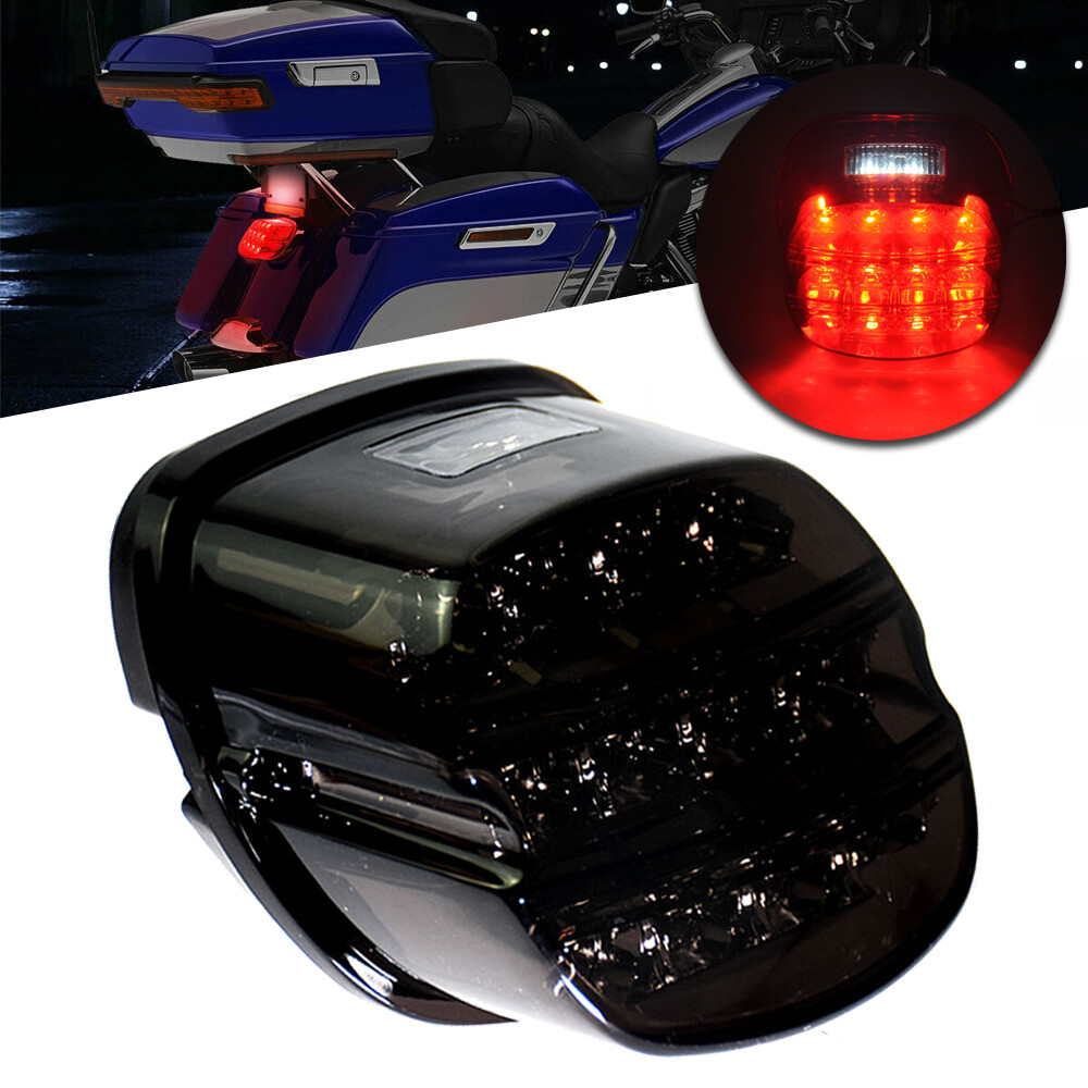 Smoke LED Tail Lights Indicator Brake For Harley Touring Road King Electra Glide Smoke LED Tail Lights Indicator Brake For Harley Touring Road King Electra Glide