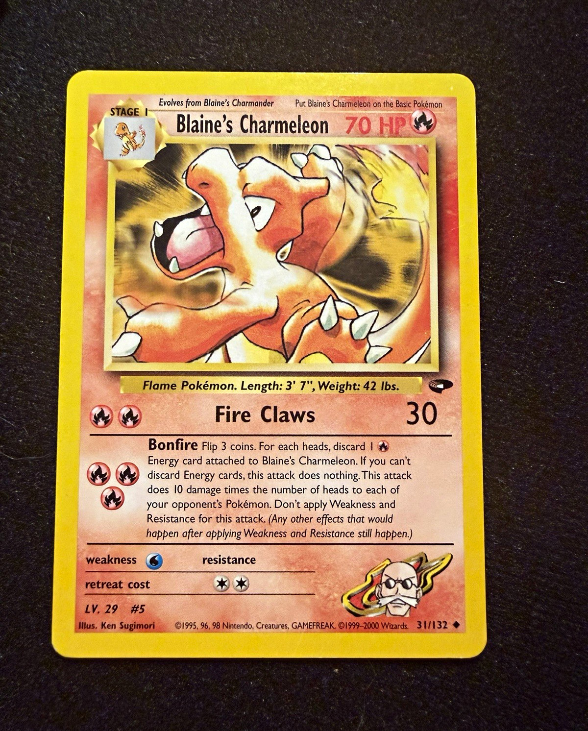 Pokemon TCG Blaine\'s Charmeleon 31/132 Gym Challenge 2000 Uncommon 70HP ENG Pokemon TCG Blaine\'s Charmeleon 31/132 Gym Challenge 2000 Uncommon 70HP ENG
