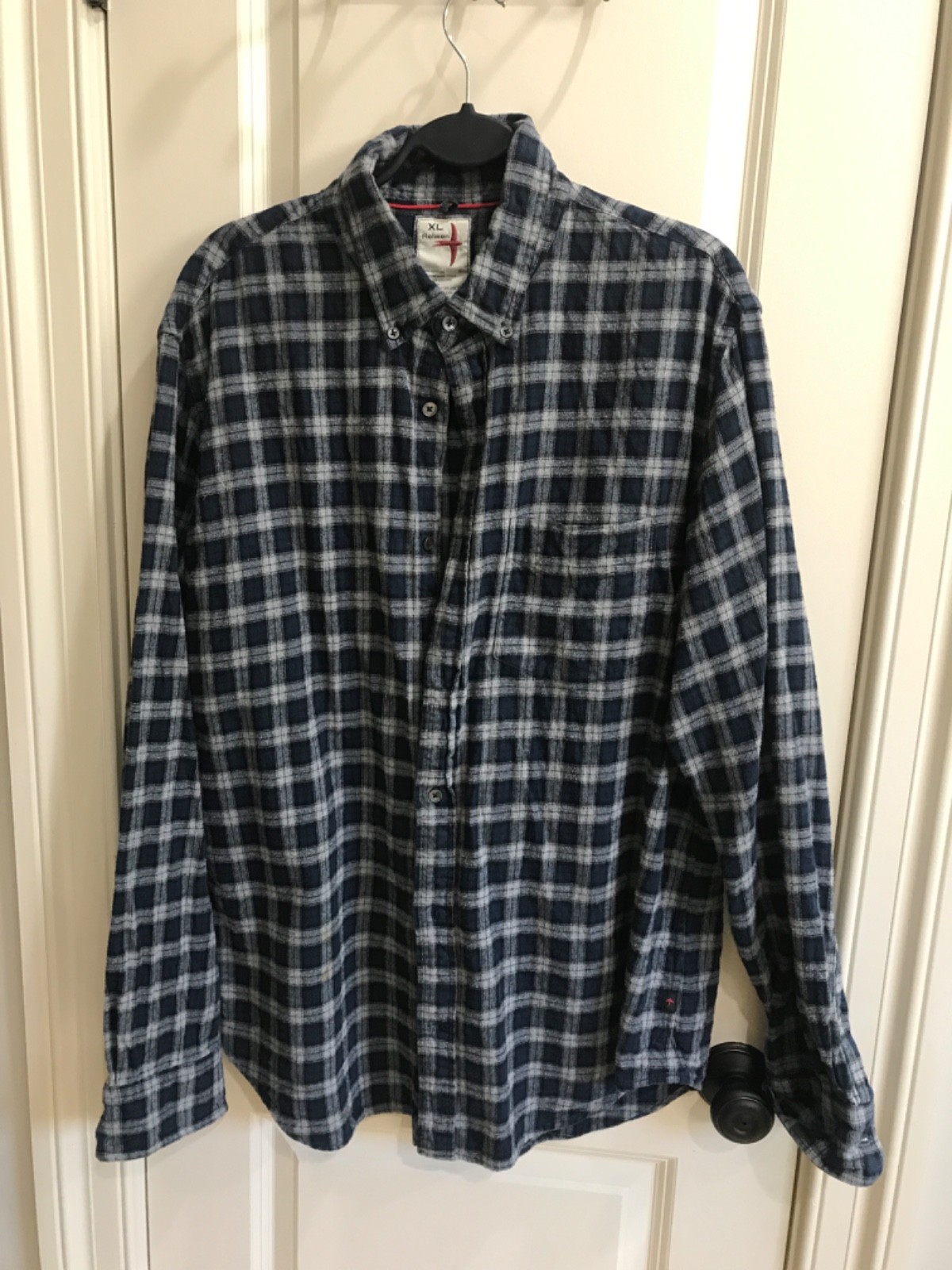 Relwen Plaid midweight Flannel Blue Men’s XL Relwen Plaid midweight Flannel Blue Men’s XL