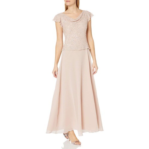J Kara Beaded Gown Dress 10 Blush J Kara Beaded Gown Dress 10 Blush