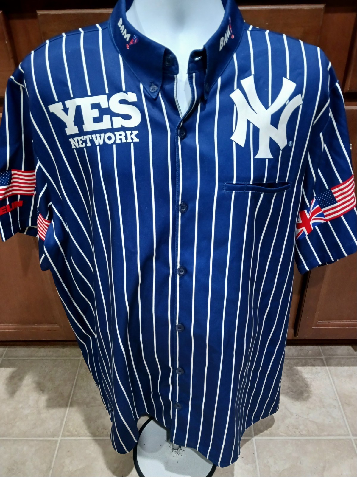 British American Motorsports Yankees Porsche XL Team Issued Pit Crew Shirt IMSA British American Motorsports Yankees Porsche XL Team Issued Pit Crew Shirt IMSA