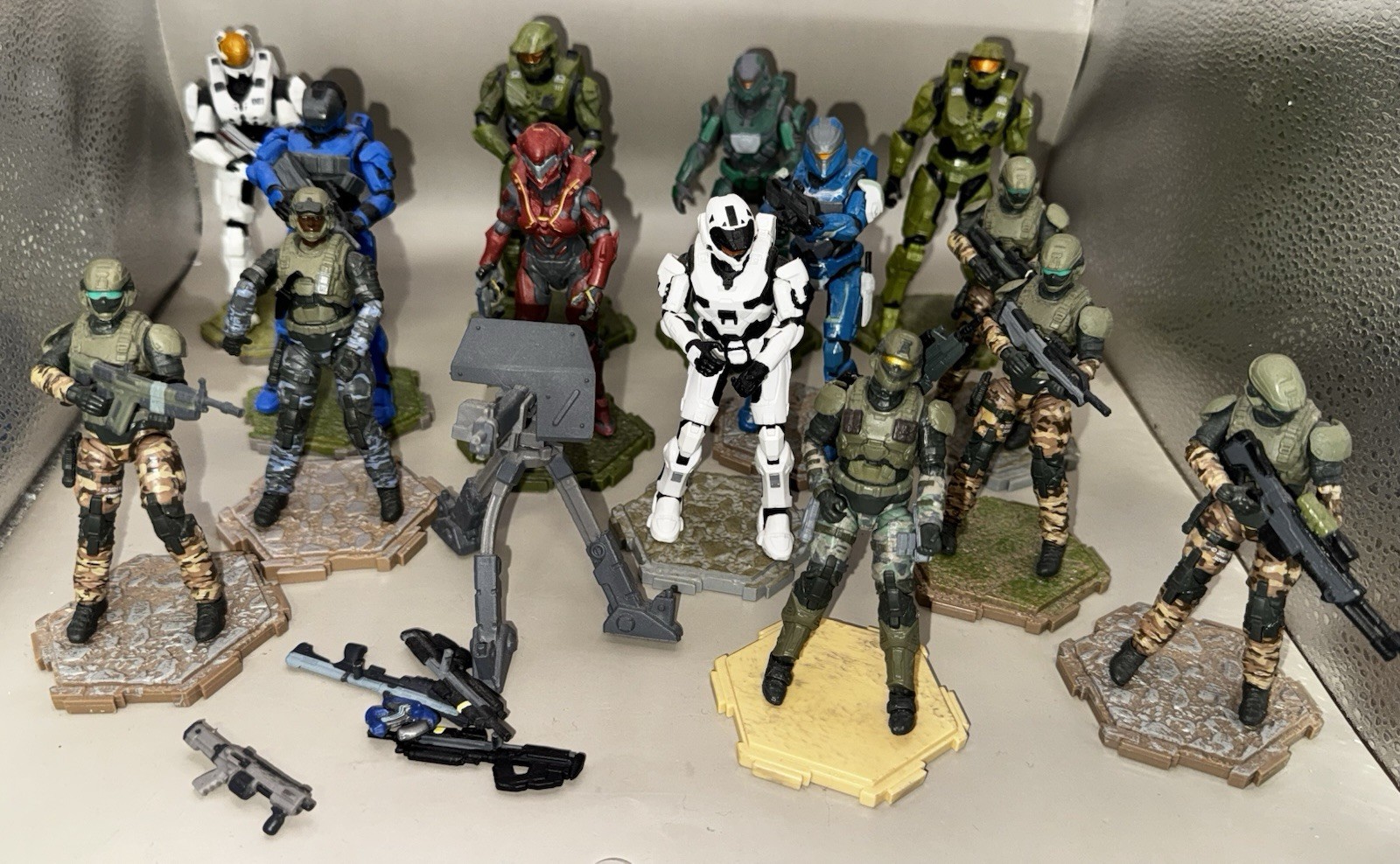 Lot Of 14 Jazwares World of Halo Marines Master Chief Figures & More 3.75”