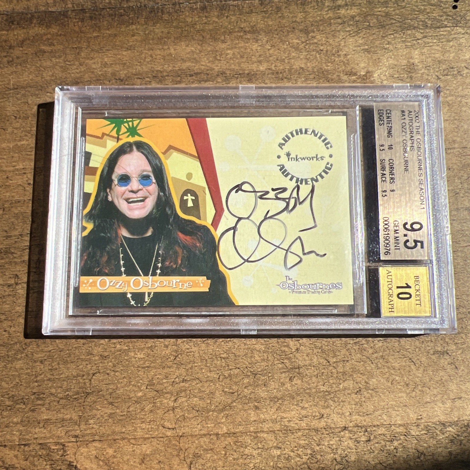 2002 INKWORKS AUTOGRAPH OZZY OSBOURNE BLACK SABBATH ON CARD BGS 9.5 W/ 10 Auto 2002 INKWORKS AUTOGRAPH OZZY OSBOURNE BLACK SABBATH ON CARD BGS 9.5 W/ 10 Auto
