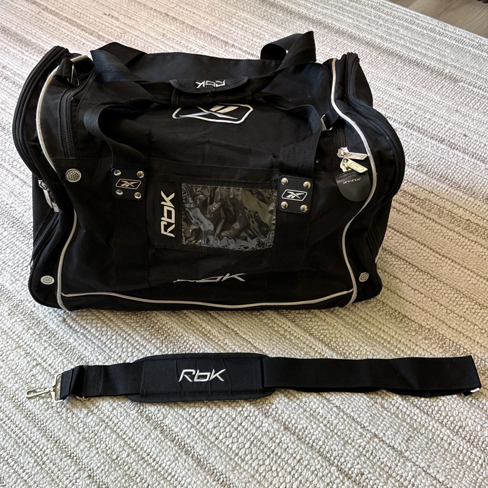Reebok Vintage NHL Equipment Bag Stockton  Duffle Travel Retro Y2k Street ECHL