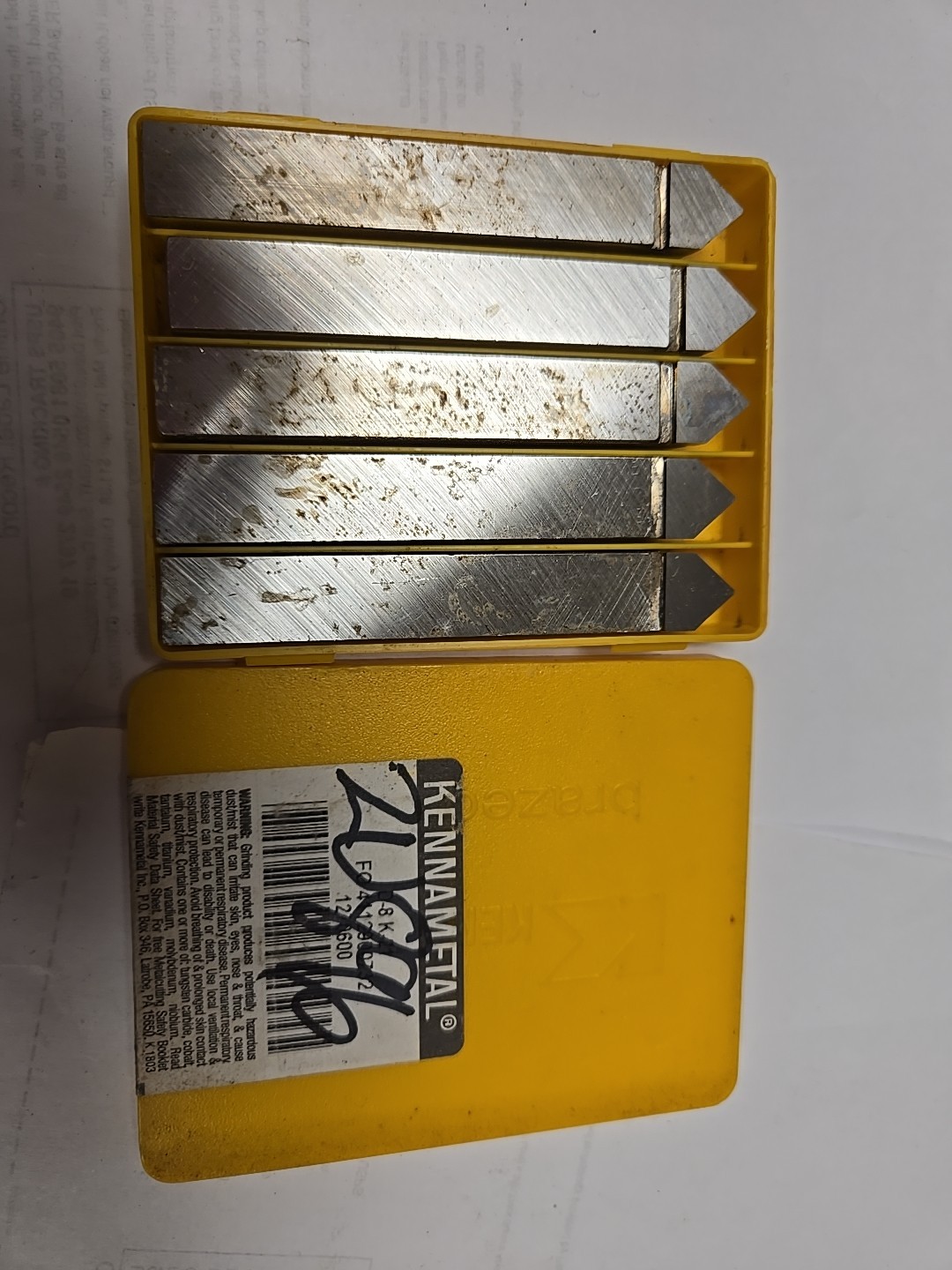 Lot of 5 New Kennametal Brazed Carbide Turning Tools D-8 Grade K21 Lathe Bits