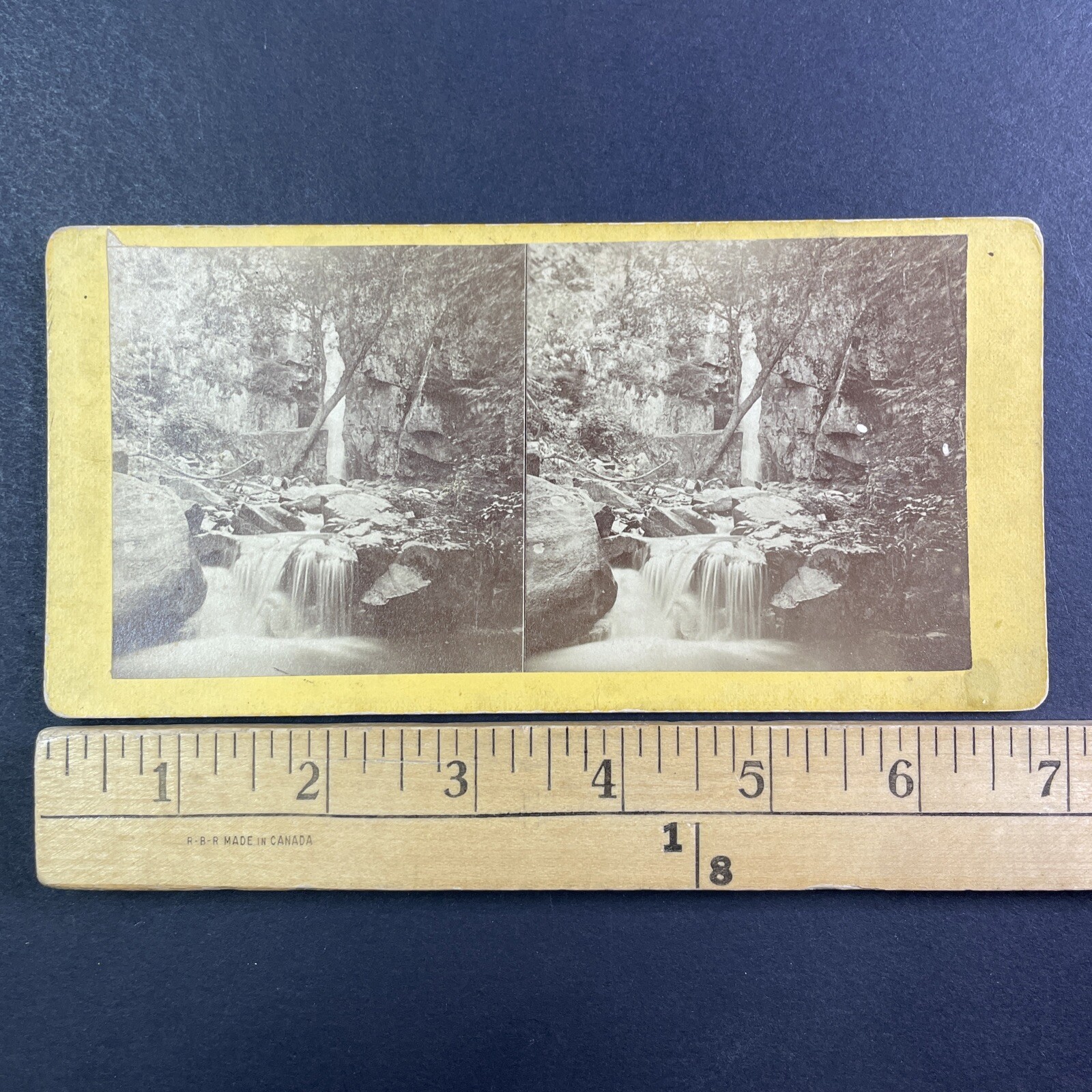 Ossipee Falls Stereoview New Hampshire 1870s Natural Landscape Scenic