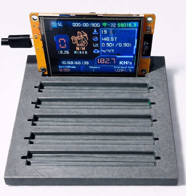6 Slot STAND | NerdMiner V2 | CYD ESP32-2432S028R 2.8\