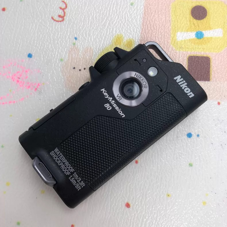 Nikon KeyMission 80 Black 12.35MP Camera IPX7 KM80BK Waterproof Wearable Camera