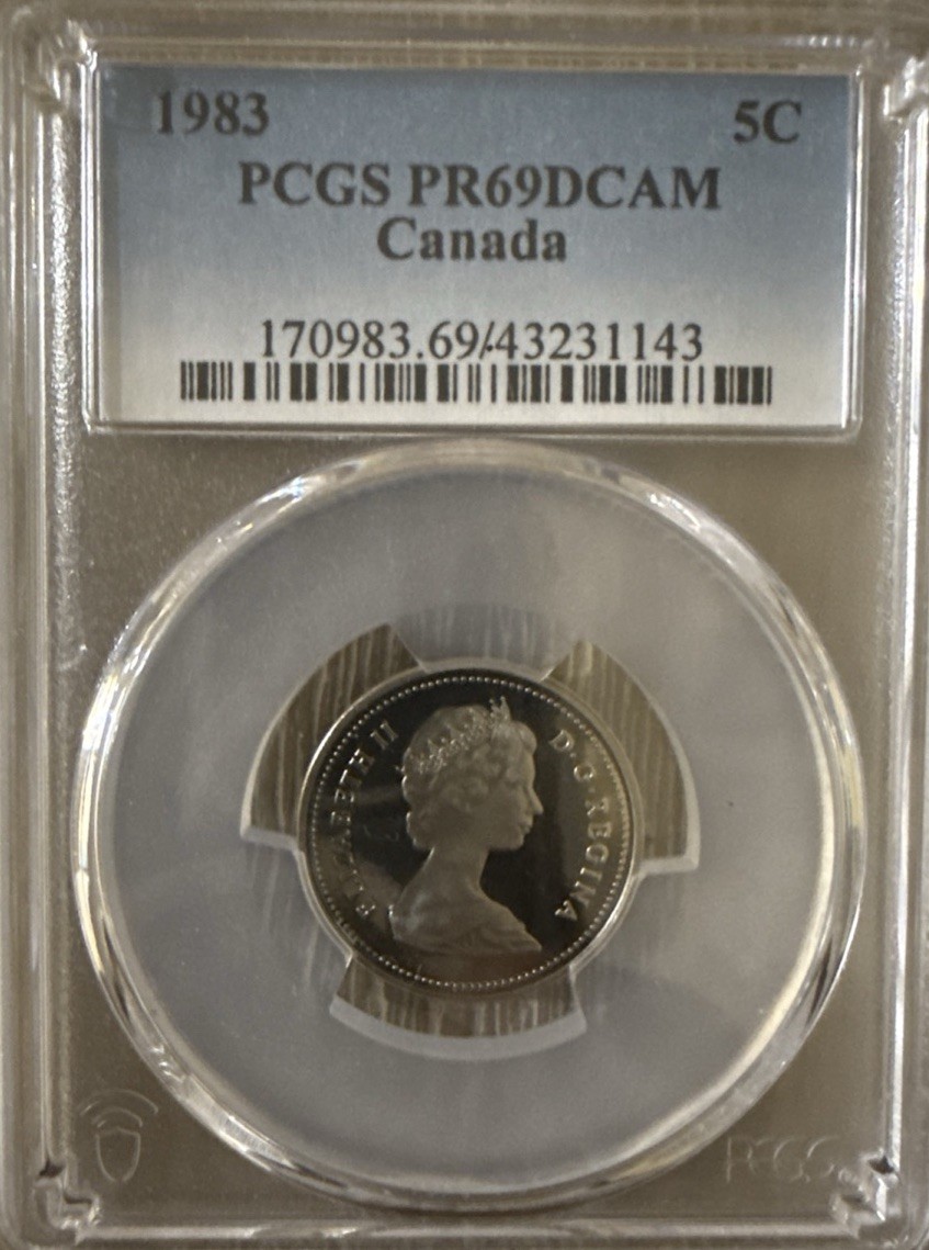 Beautiful 1983 5C PCGS PR69DCAM Canada Beautiful 1983 5C PCGS PR69DCAM Canada