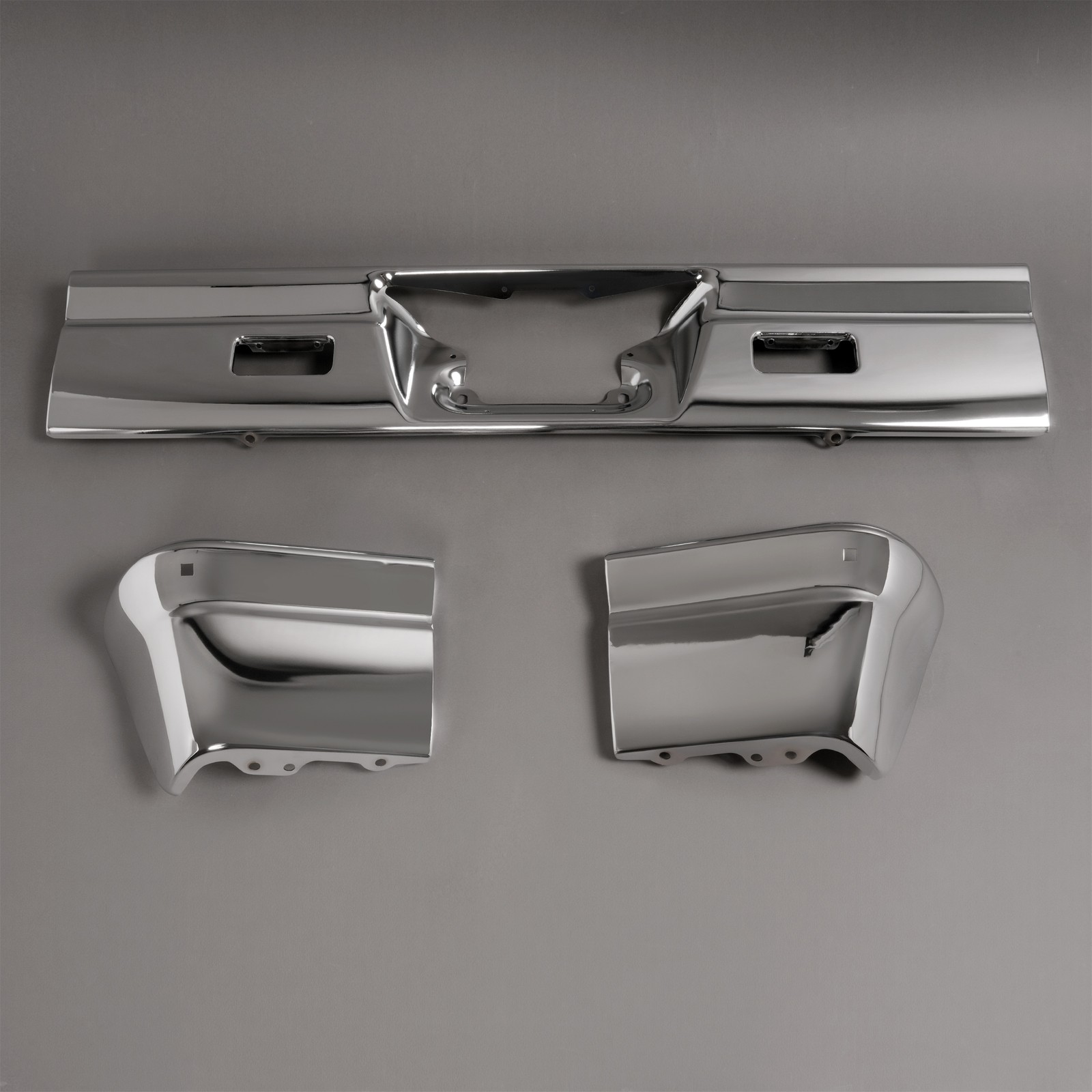 Fits Chevrolet Impala 1966 Rear Bumper Assembly Set Chrome Steel 3Pcs Fits Chevrolet Impala 1966 Rear Bumper Assembly Set Chrome Steel 3Pcs