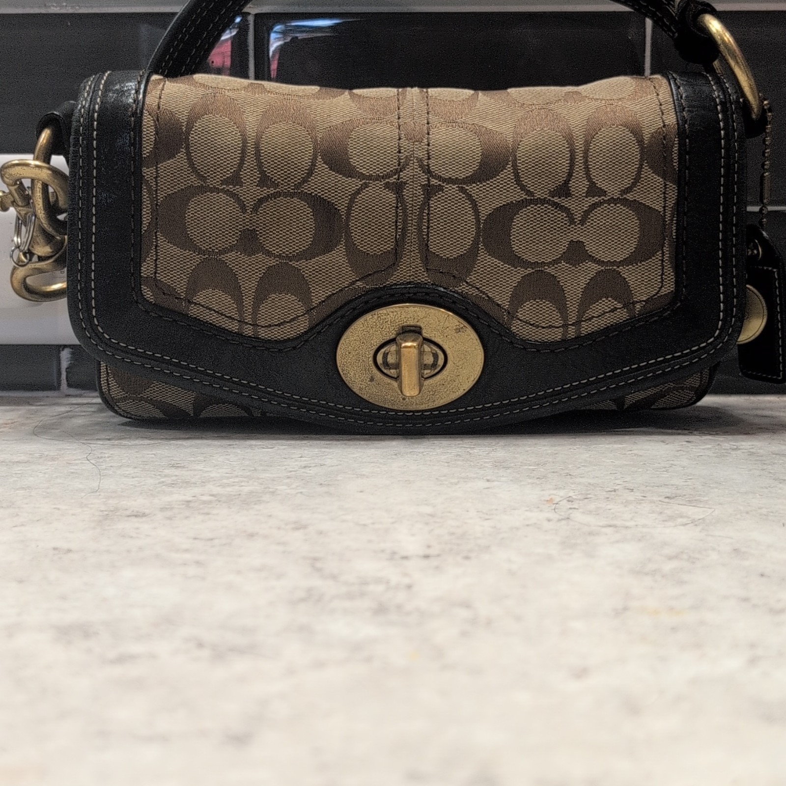 Vtg Coach 10335 Legacy 65th Anniversary Signature Turnlock Shoulder Bag Brown Vtg Coach 10335 Legacy 65th Anniversary Signature Turnlock Shoulder Bag Brown