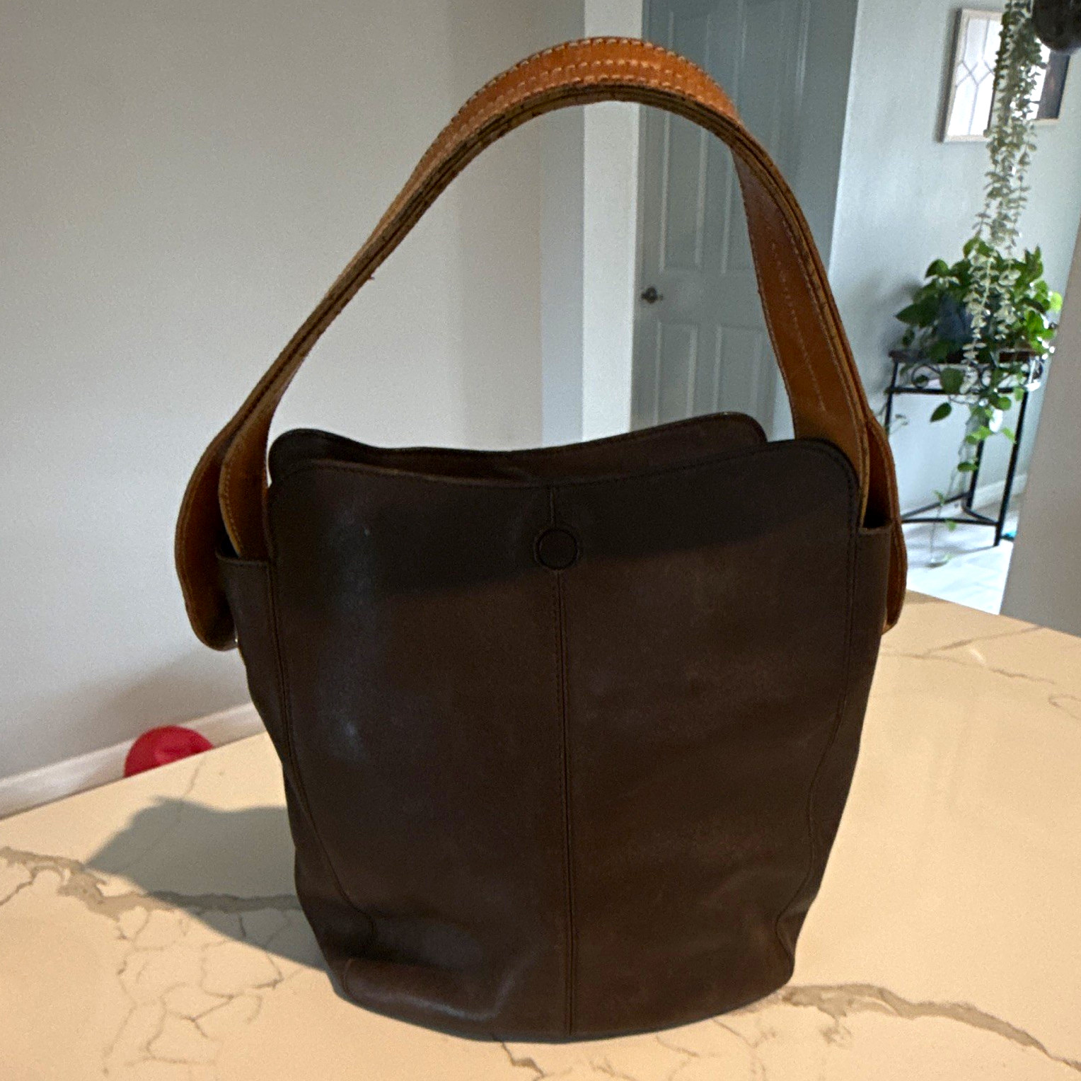 Tod\'s Brown Leather Shoulder Bag w/ Silver Hardware, Lined, Inner Pockets