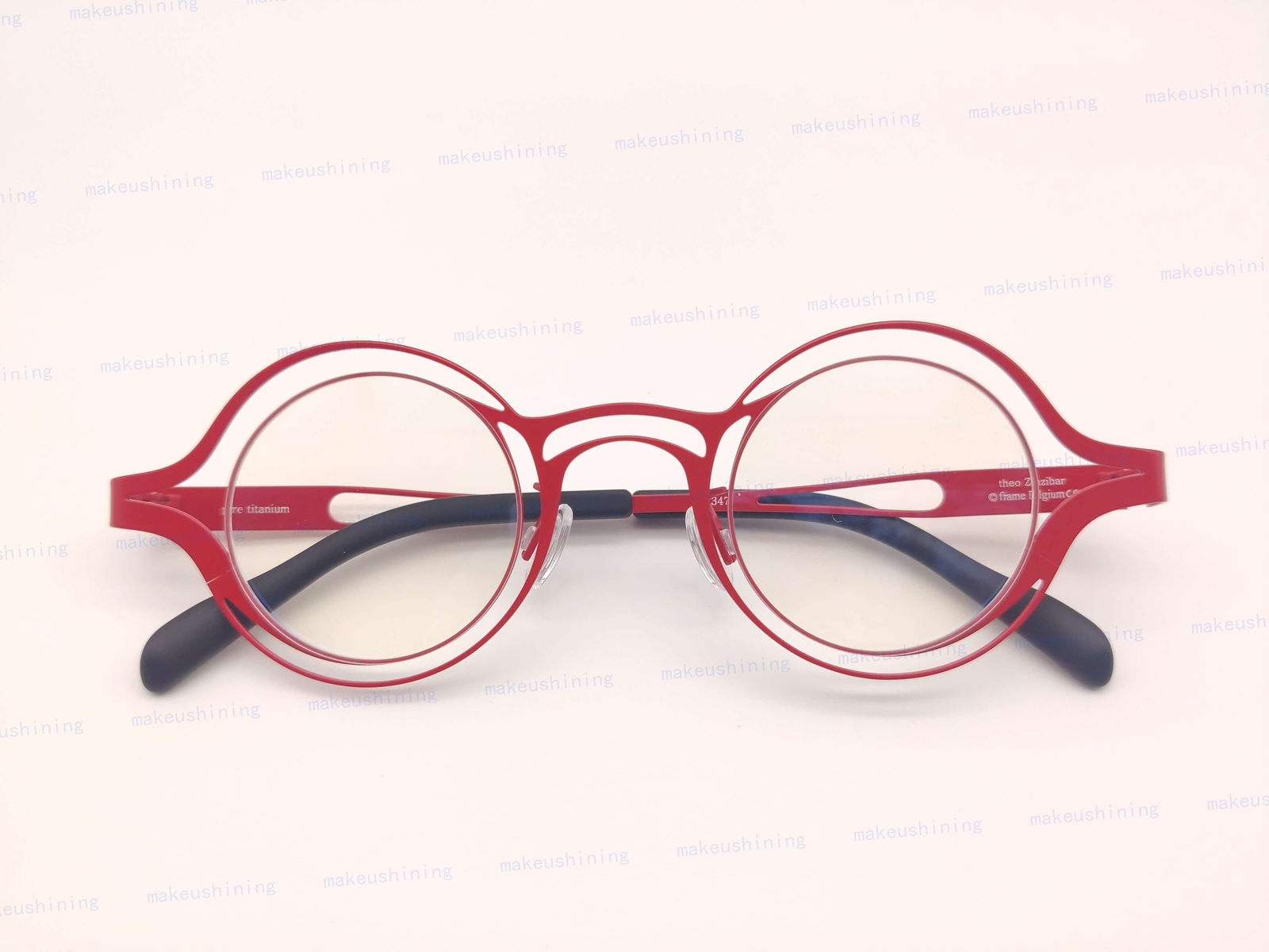 Theo Zanzibar Color 347 Red Eyeglasses Frame 39-28-145
