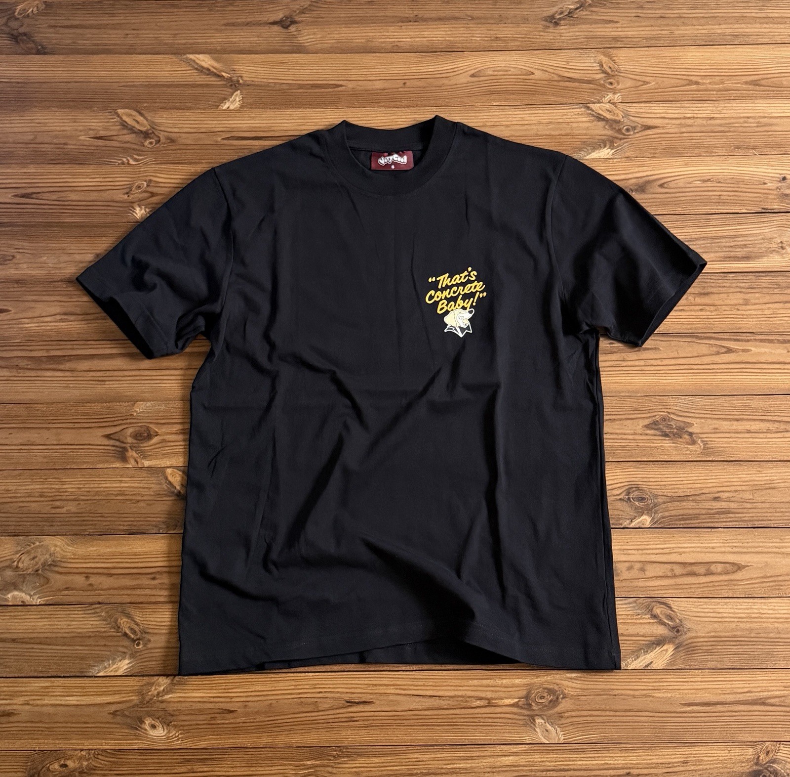 Cool Shirtz Cold Ones Very Cool black DOG CEMENT T-shirt NWOT