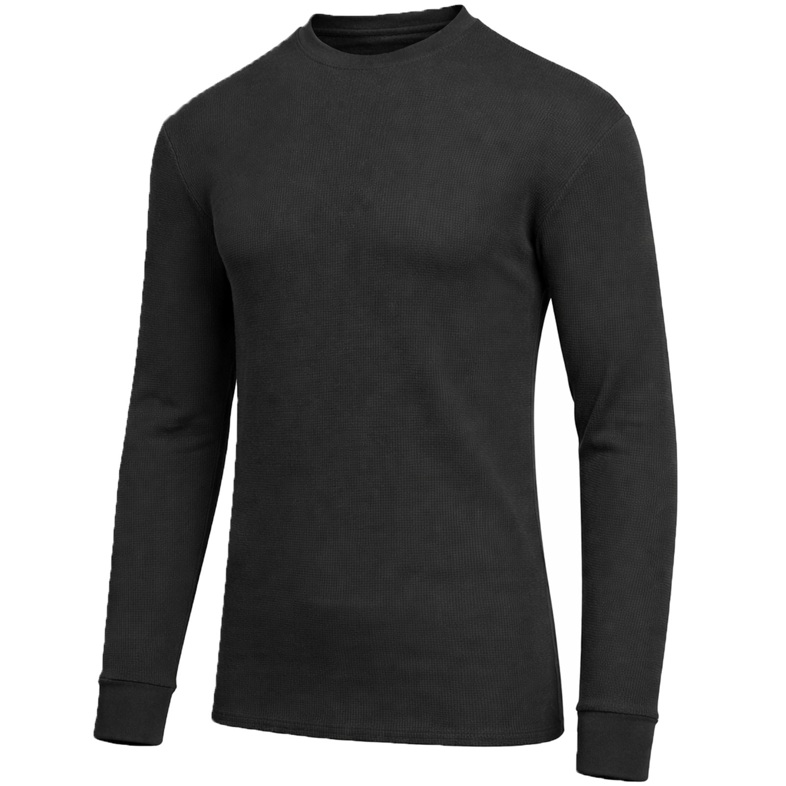 Men's Waffle Knit Thermal Long Sleeve Shirt Crew Neck Layering Tee Sizes S-2XL