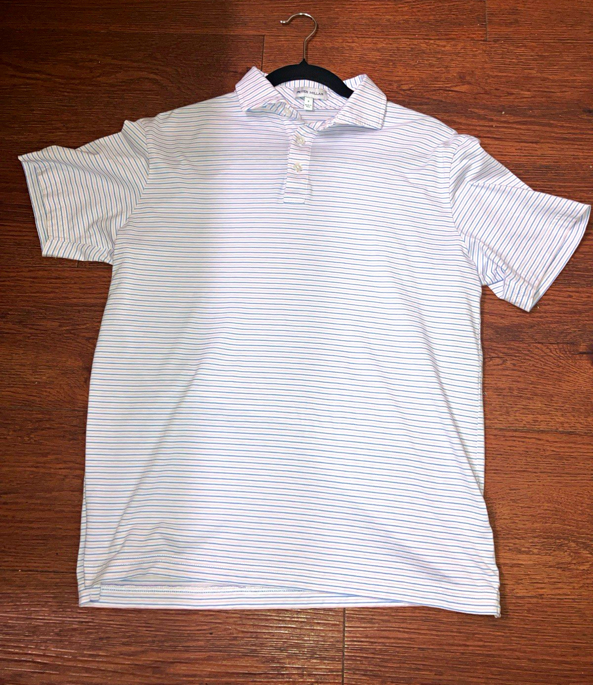 Peter Millar Crown Comfort Pima Cotton Polo Shirt S Striped Pink Blue Unbranded Peter Millar Crown Comfort Pima Cotton Polo Shirt S Striped Pink Blue Unbranded
