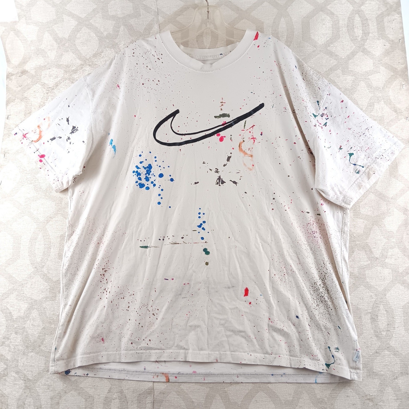 Nike x Futura Breaking Paint Splatter T Shirt Men\'s XL White Graphic Tee