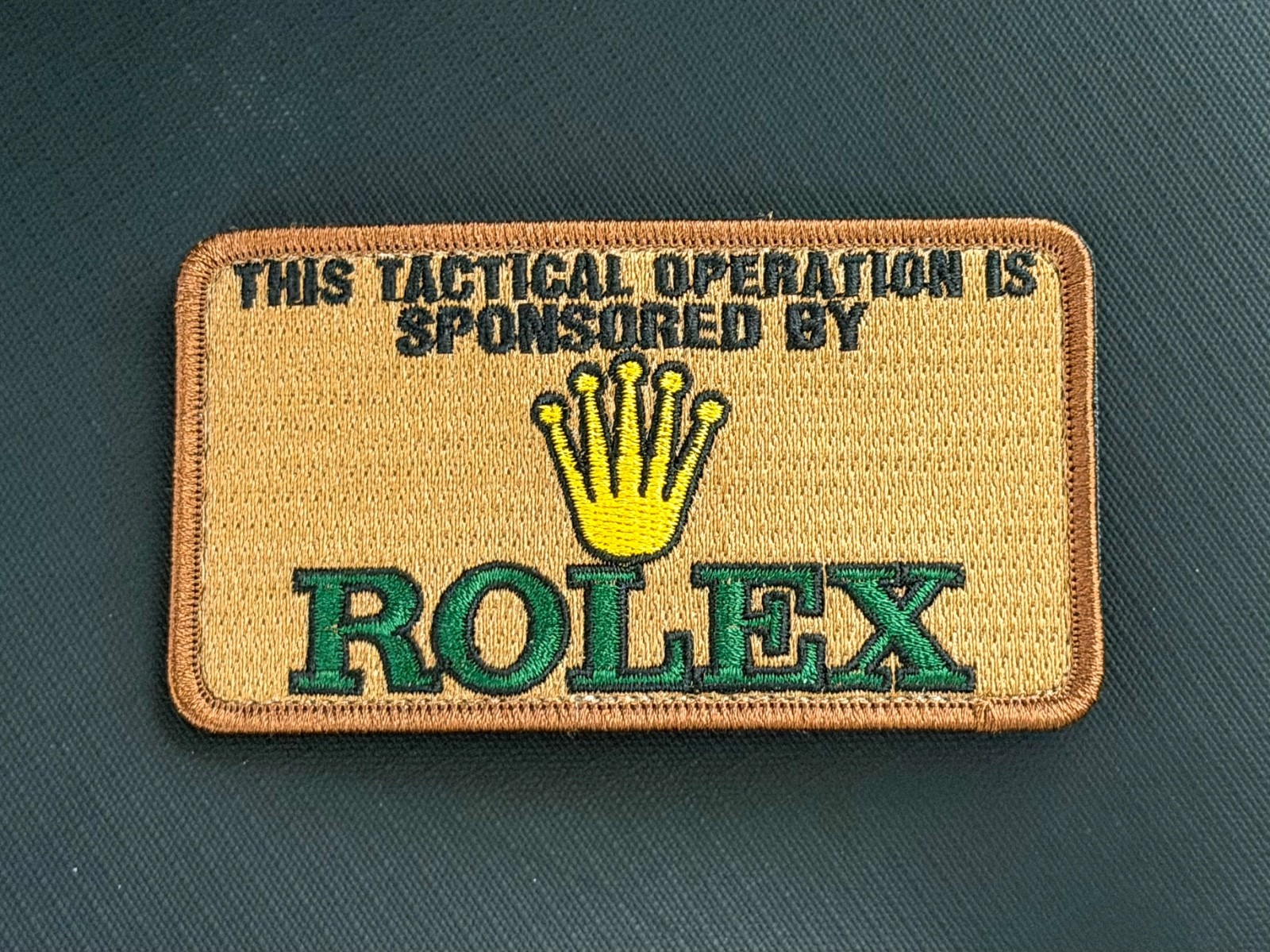 Rolex Tactical Operation Morale Patch Embroidered Hook Loop EDC 4” x 2.25”