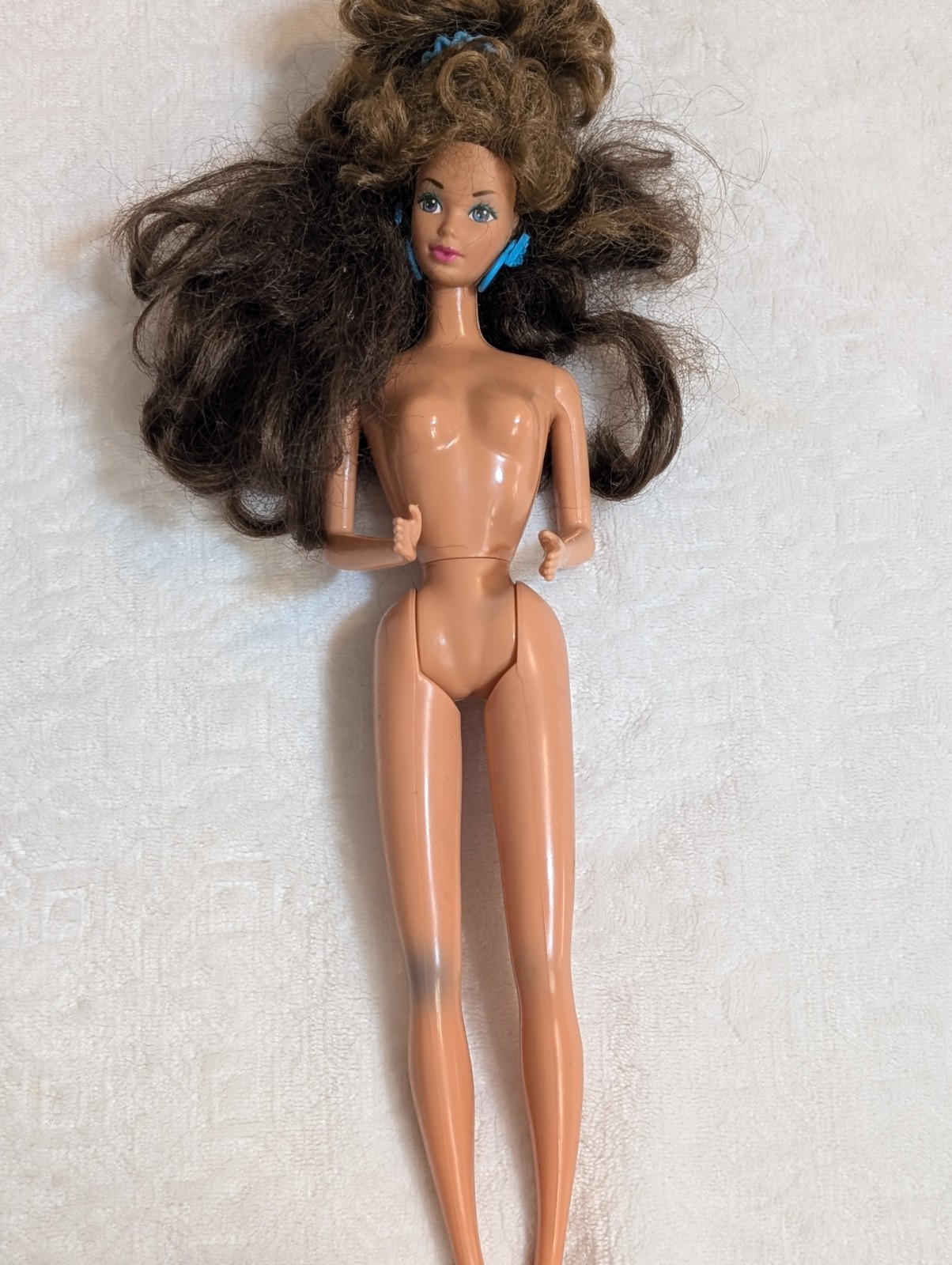 Vintage 1992 Totally Hair Whitney Barbie Doll Mattel Steffie Face Brunette Nude