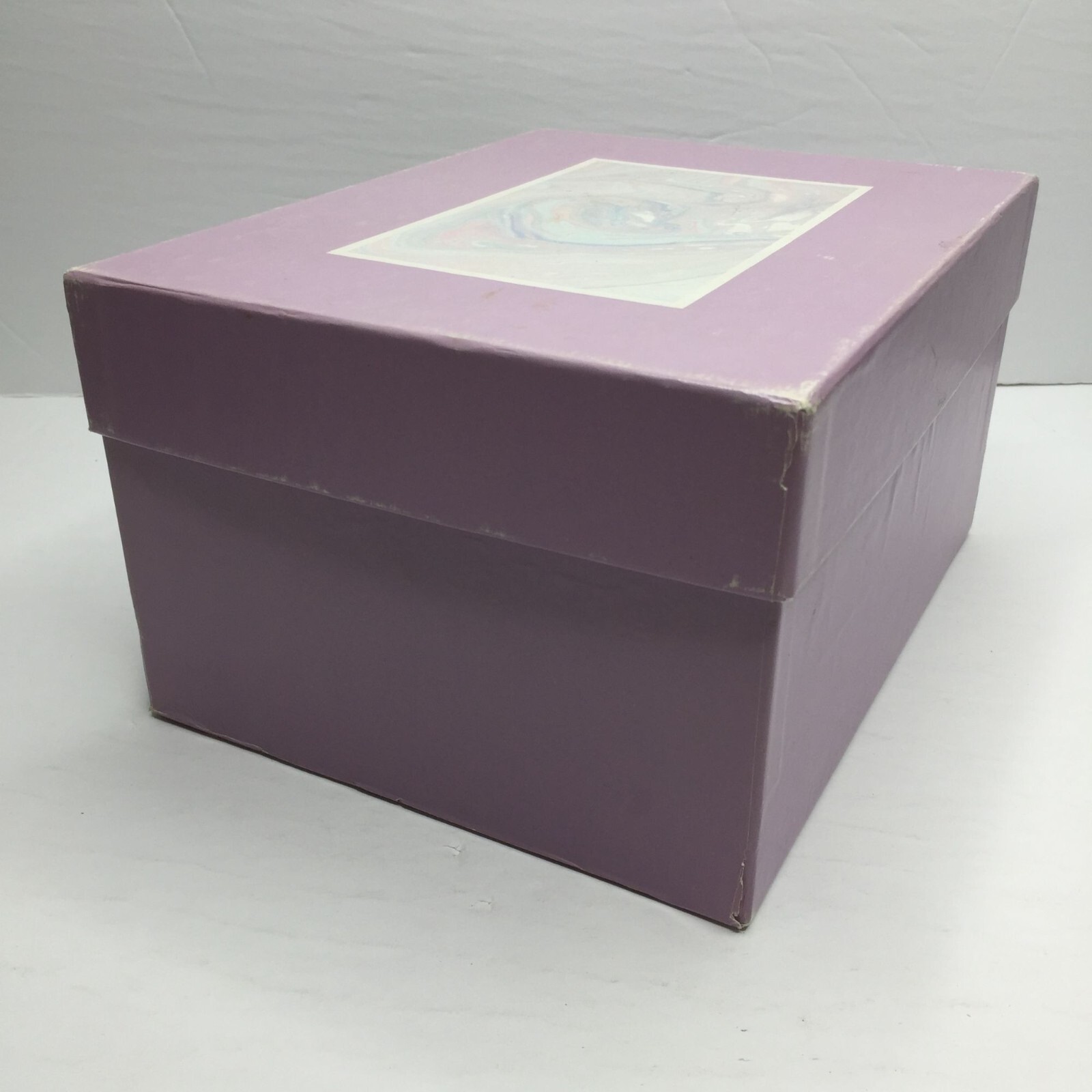 Vintage 1986 Current Inc Marble Check Storage Gift Box 9\