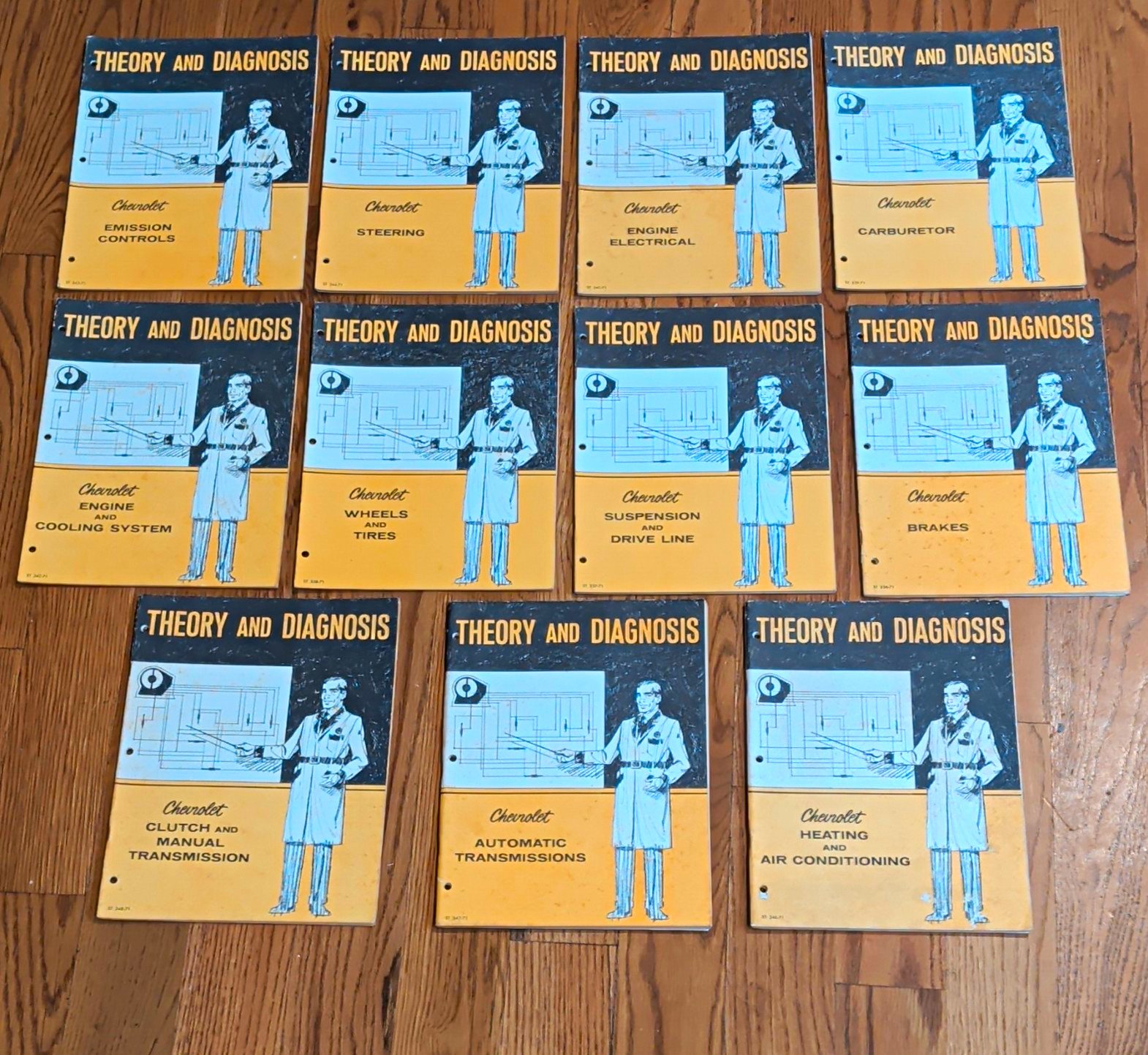 11 Vintage 1971 Chevrolet GM Theory & Diagnosis Service Training Manuals Lot