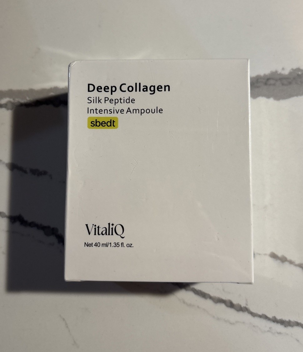 VitaliQ Deep Collagen Korean Silk Peptide Intensive Ampoule Serum NIB Sealed 