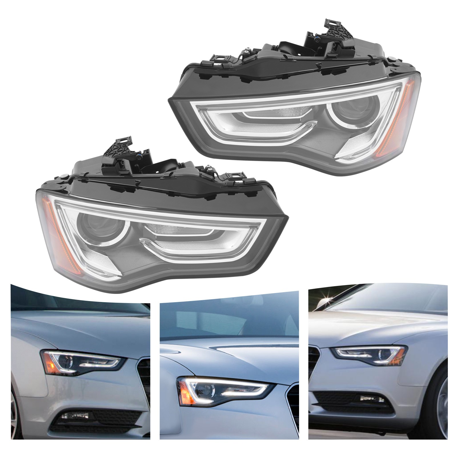 For 2013-2015 16 2017 Audi A5 S5 Xenon/HID Headlight Headlamp Non-AFS Left/Right