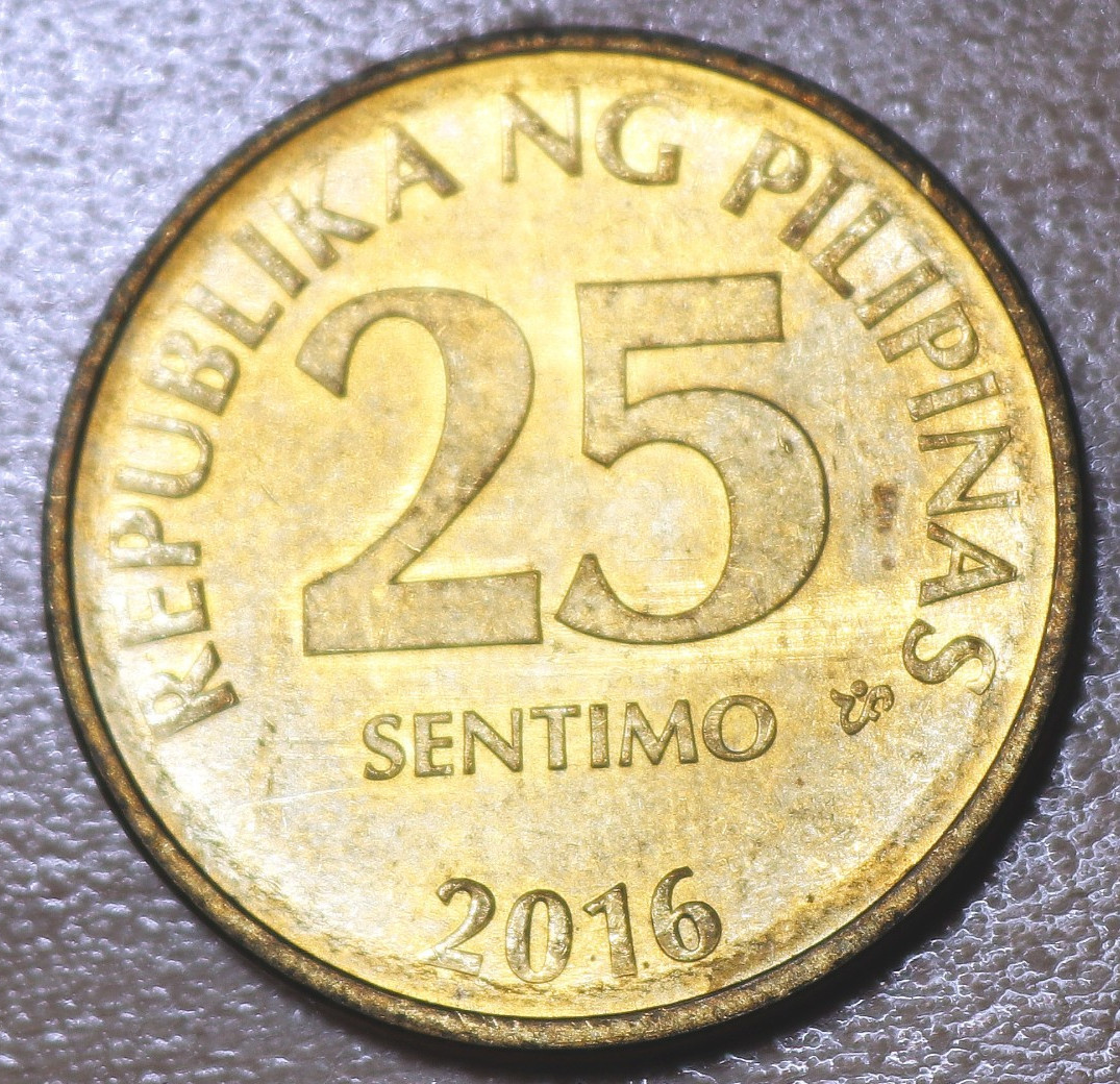 2016 Philippines 25 Sentimos Unc.