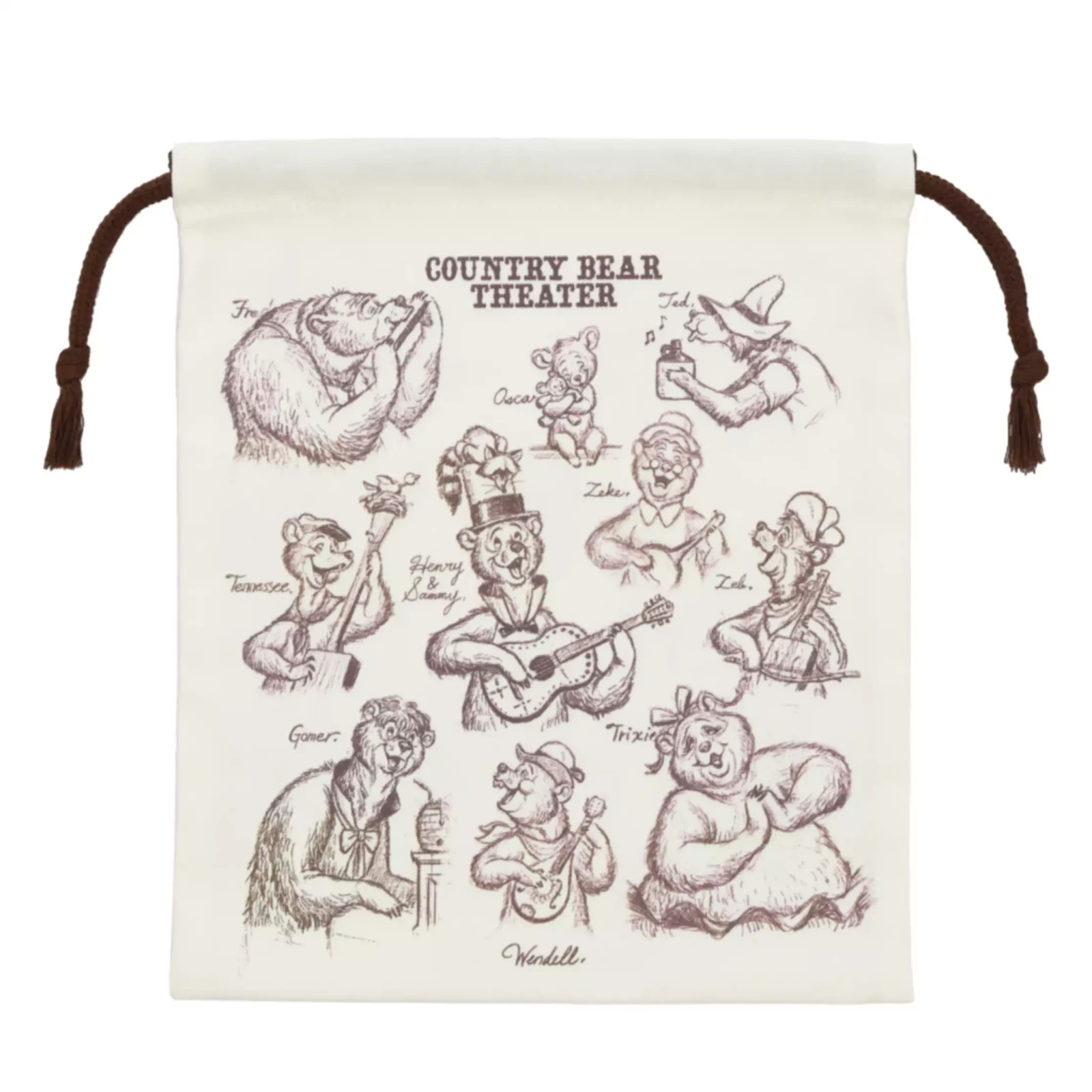 Tokyo DisneyLand Resort Country Bear Theater Purse drawstring bag Park Japan