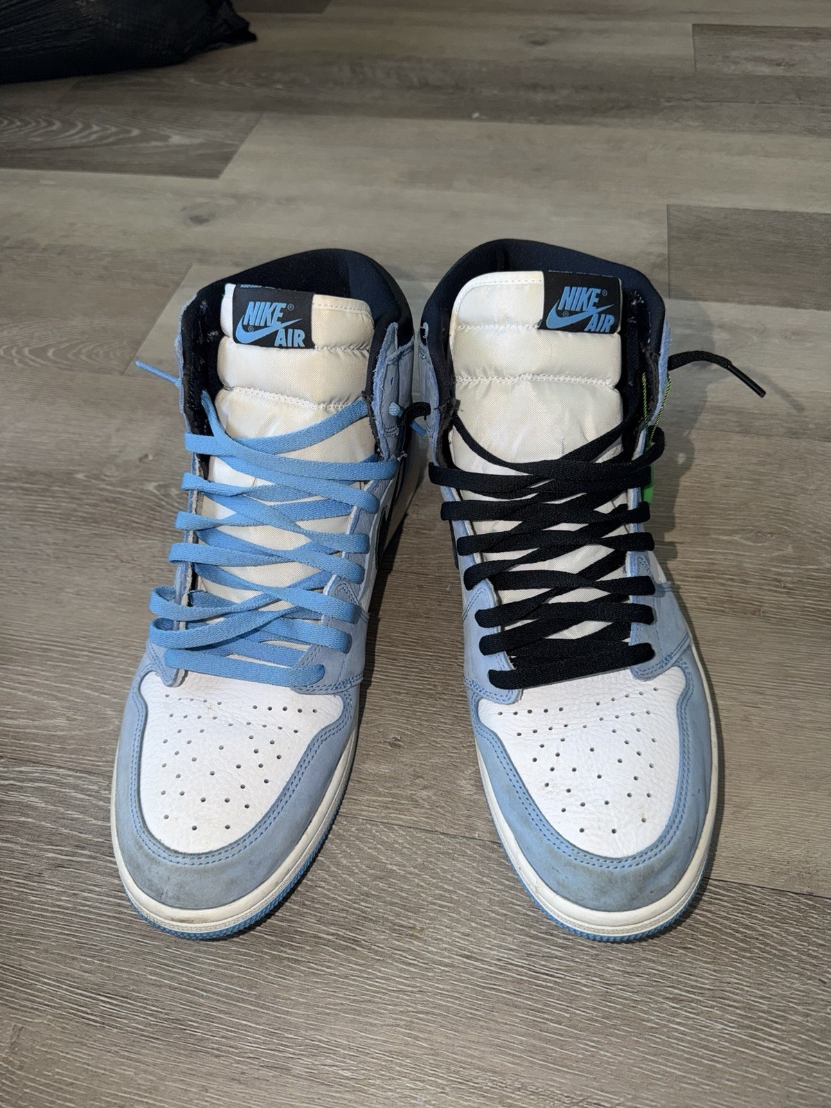 Jordan Air Jordan 1 Men’s Suede High Top Colorblock Lace Up Blue/White/Black