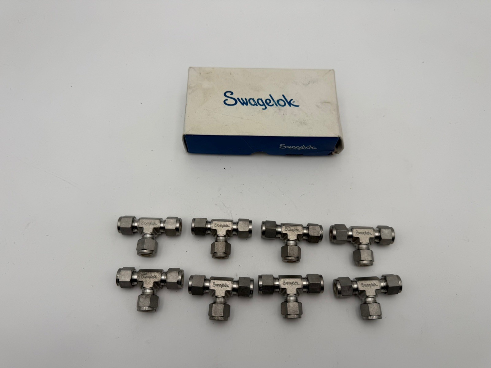 Swagelok SS-600-3 3/8” Stainless Steel Union Tee Tube Fittings NEW 8PCS
