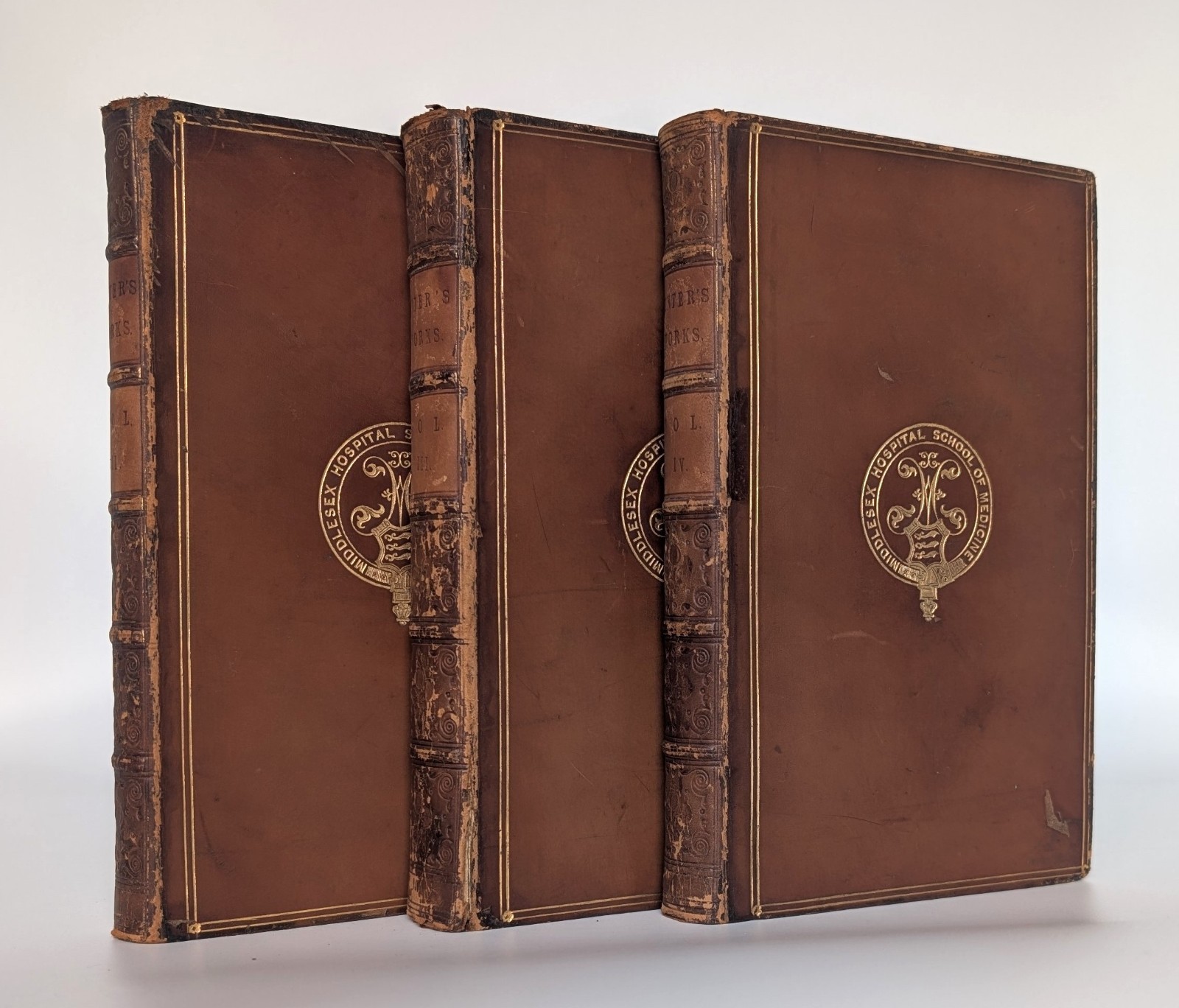 1835 John Hunter Works Vol II-IV 3 Vol Set From Sir D\'Arcy Power Library