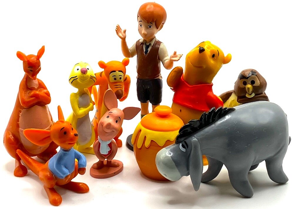 WINNIE THE POOH Figure Play Set DISNEY PVC TOY Tigger EEYORE Piglet KANGA Roo