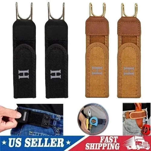 Tactical Metal Hook Elastic Belt Buckle-Less Invisible Waist Belt Closure