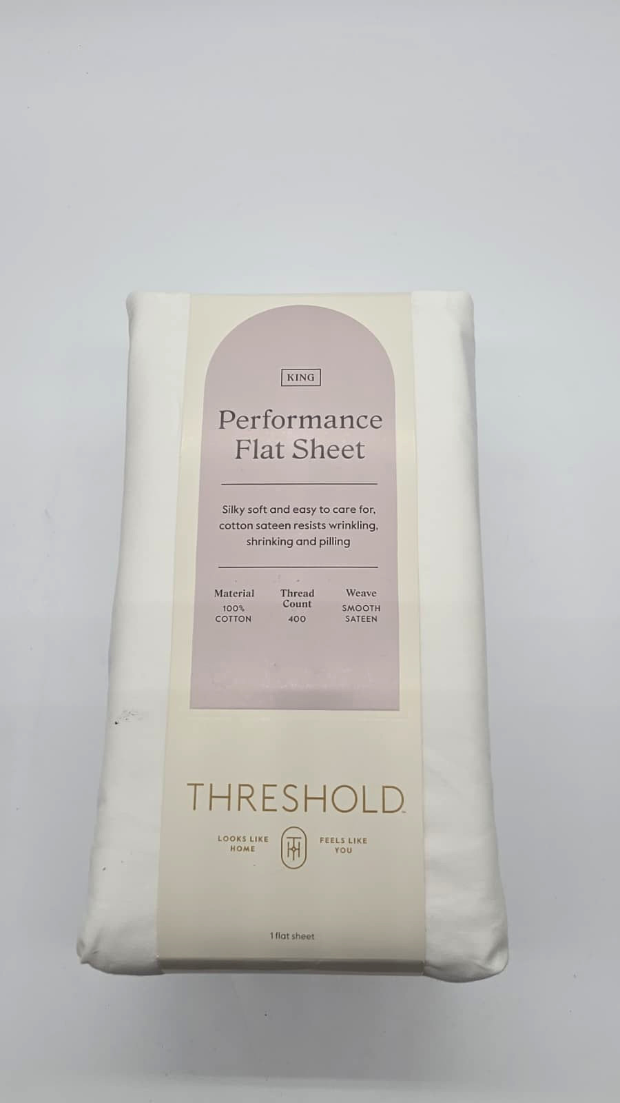 Threshold 400 Thread Count Performance King White Flat Sheet Threshold 400 Thread Count Performance King White Flat Sheet