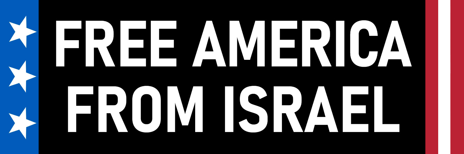 Free America From Israel Sticker Small to Large Anti Netanyahu Stickers