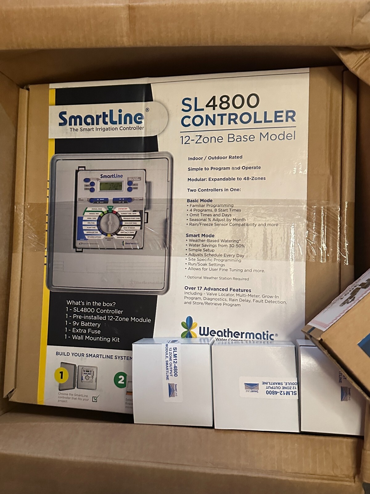 Weathermatic SmartLine SL4800 12 Zone Indoor Outdoor Irrigation Controller Kit Weathermatic SmartLine SL4800 12 Zone Indoor Outdoor Irrigation Controller Kit